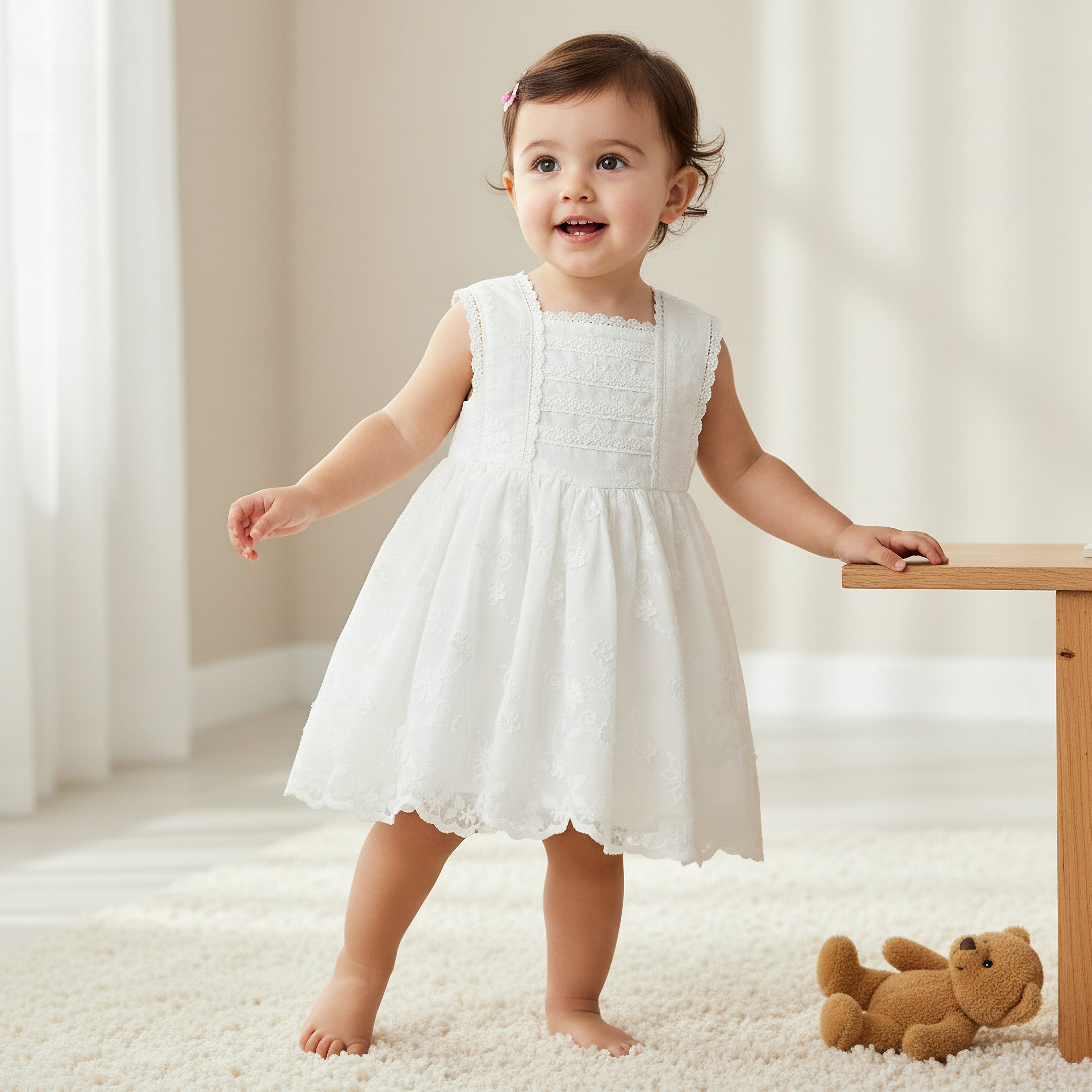 Giggles Square Neck Sleeveless A-line Dress with Lace Design-baby-girls-clothing-dressesandjumpsuits-image-1