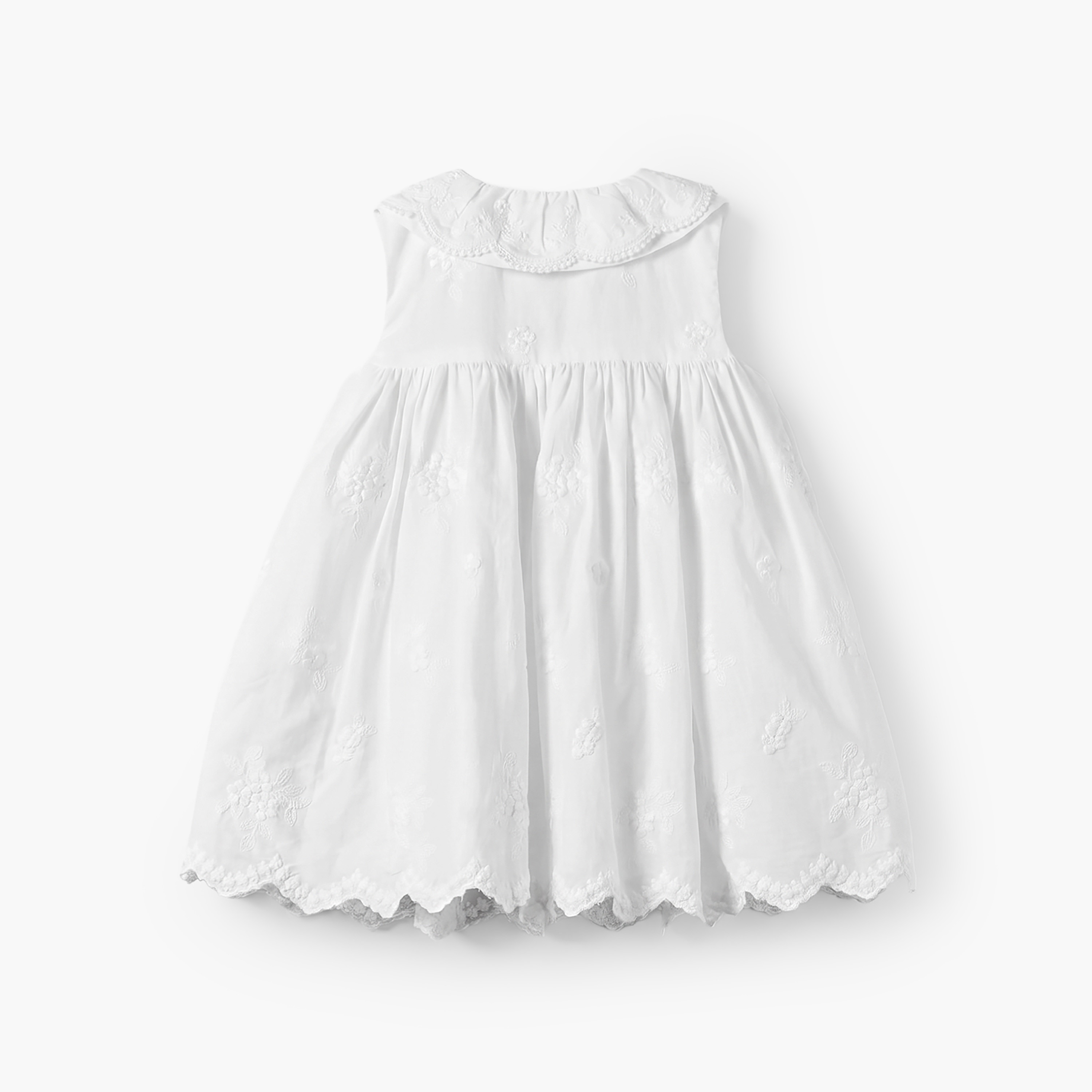 Giggles Collared Sleeveless Knee Length A-Line Dress with Embroidery-baby-girls-clothing-dressesandjumpsuits-image-3