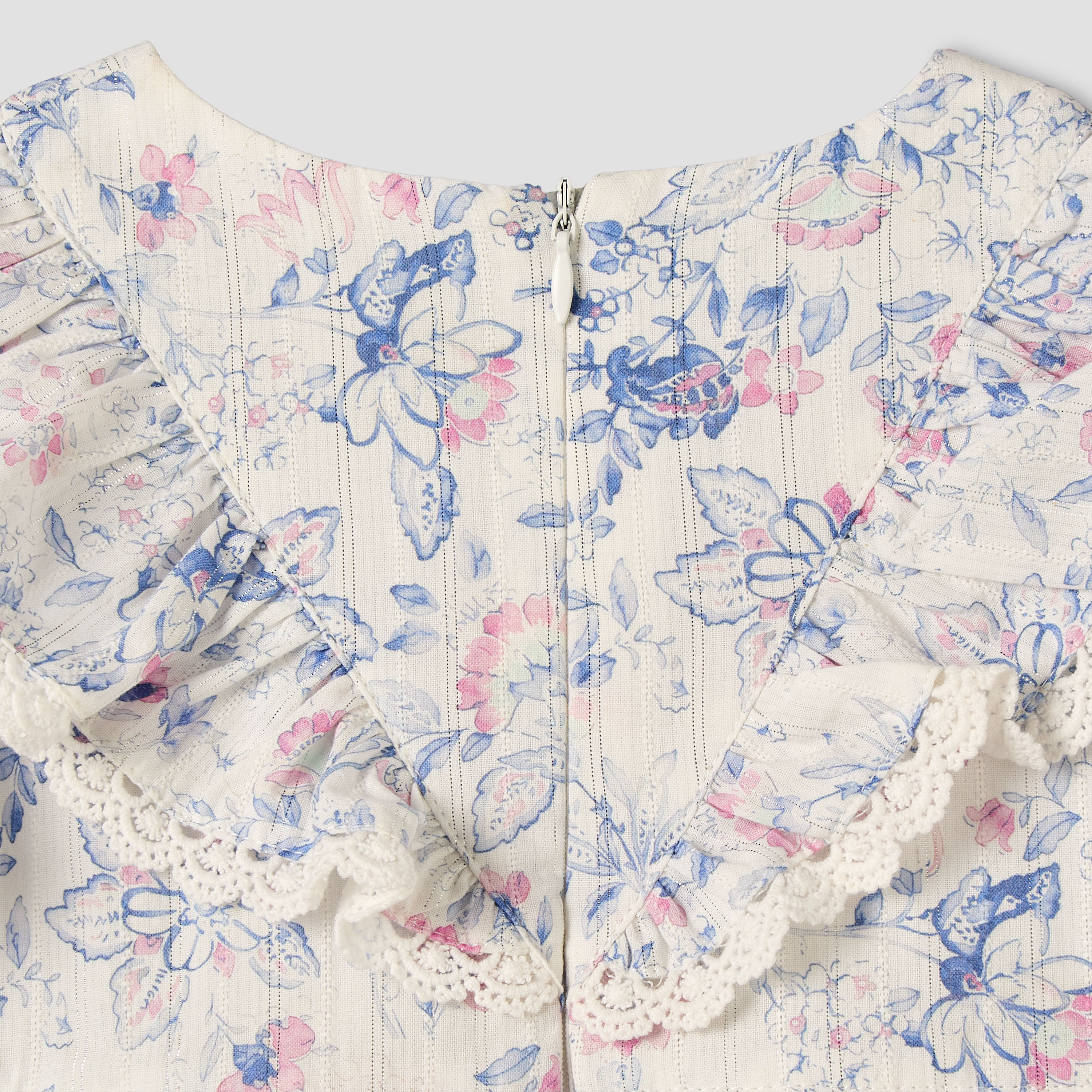 Giggles Round Neck Short Sleeves Knee-Length Dress with Floral Print-baby-girls-clothing-dressesandjumpsuits-image-6