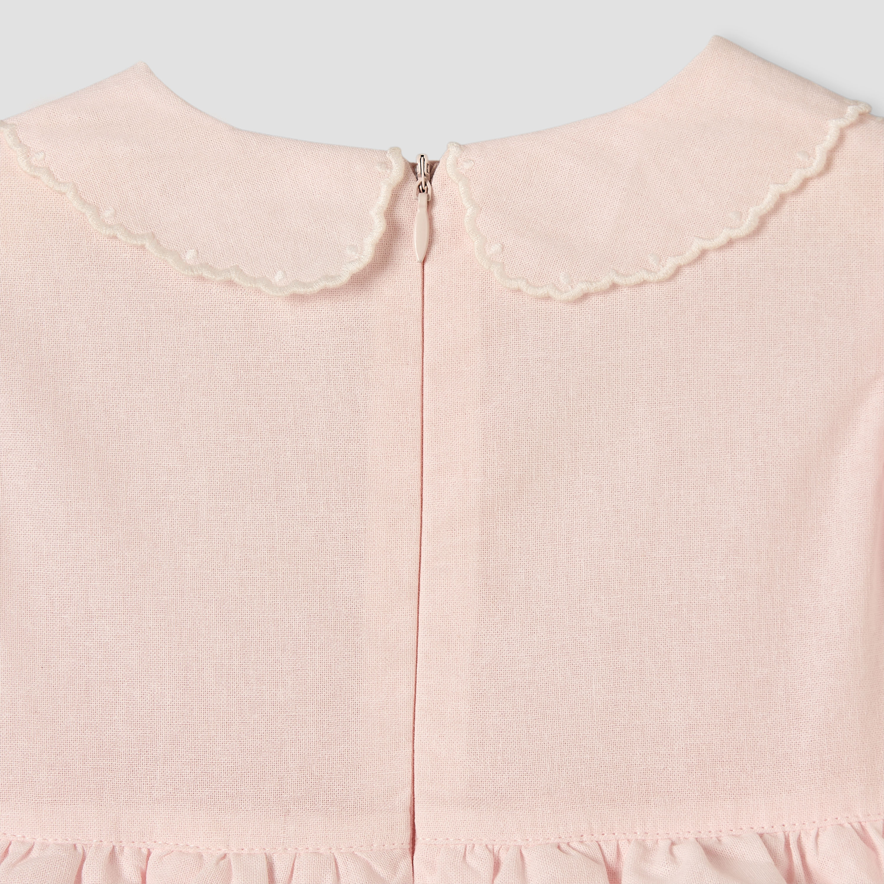Giggles Peter Pan Collar Sleeveless Knee-Length Dress with Floral Embroidery-baby-girls-clothing-dressesandjumpsuits-image-5