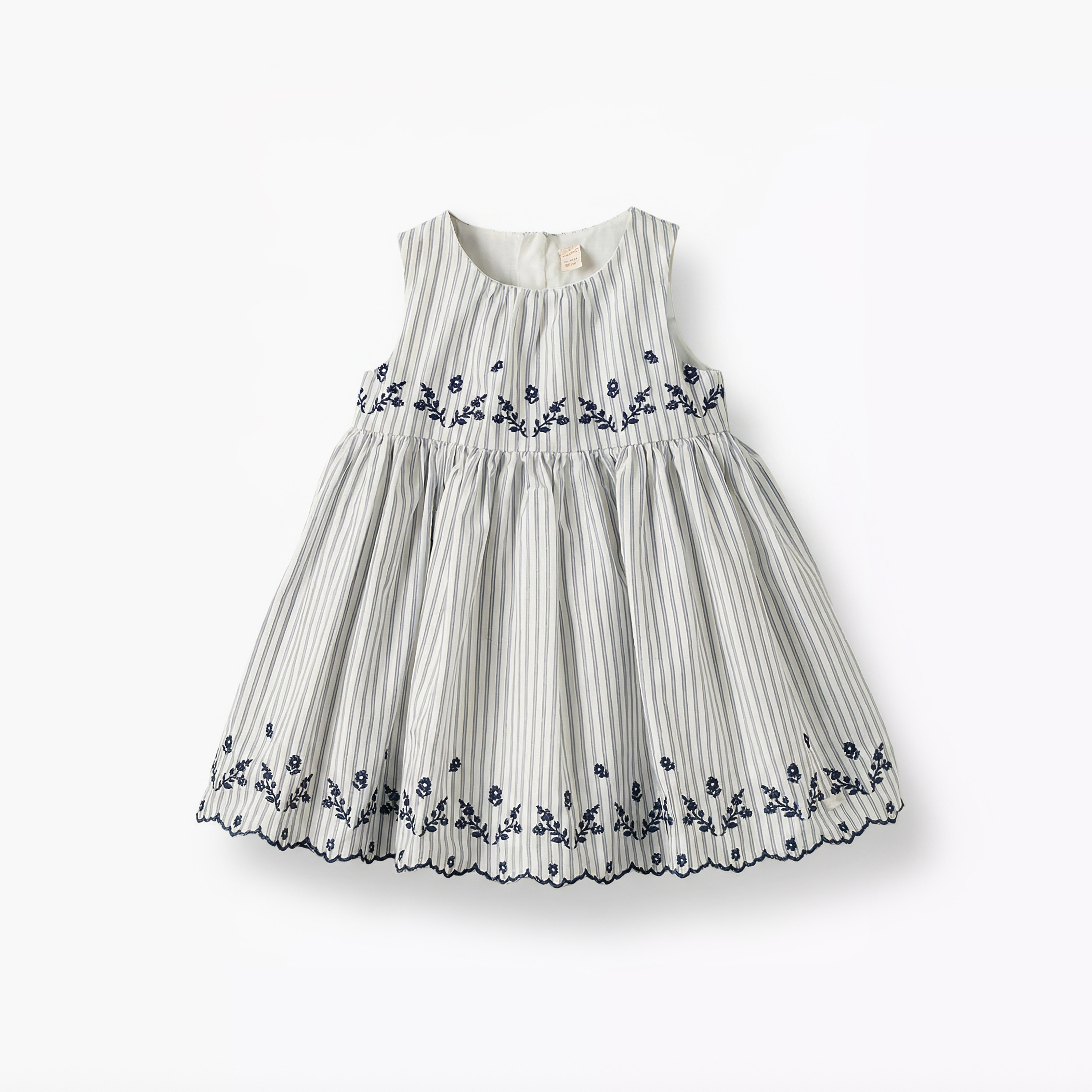 Giggles Round Neck Sleeveless Dress with Embroidery-baby-girls-clothing-dressesandjumpsuits-image-2