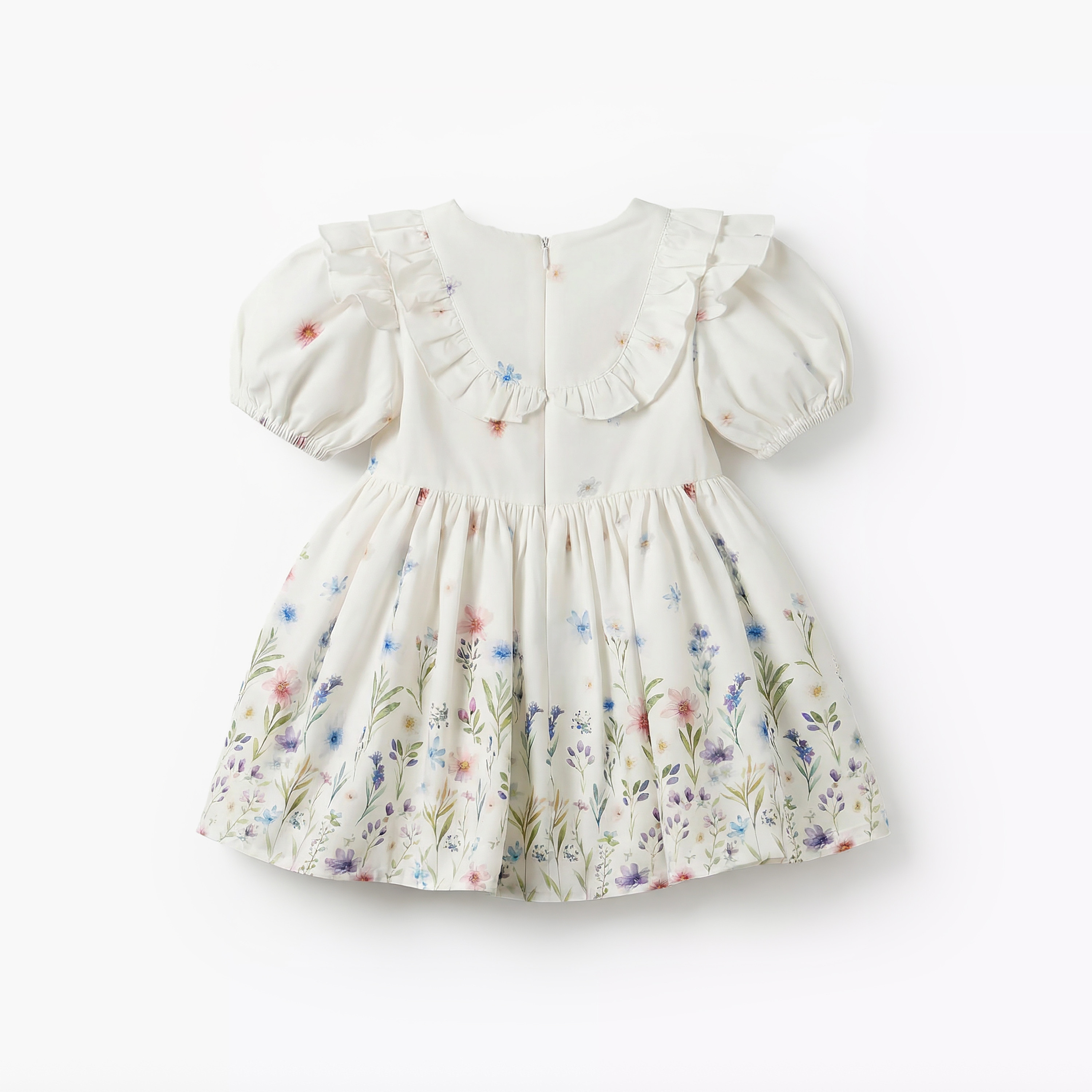 Giggles Round Neck Short Sleeves A-line Dress with Floral Print-baby-girls-clothing-dressesandjumpsuits-image-3