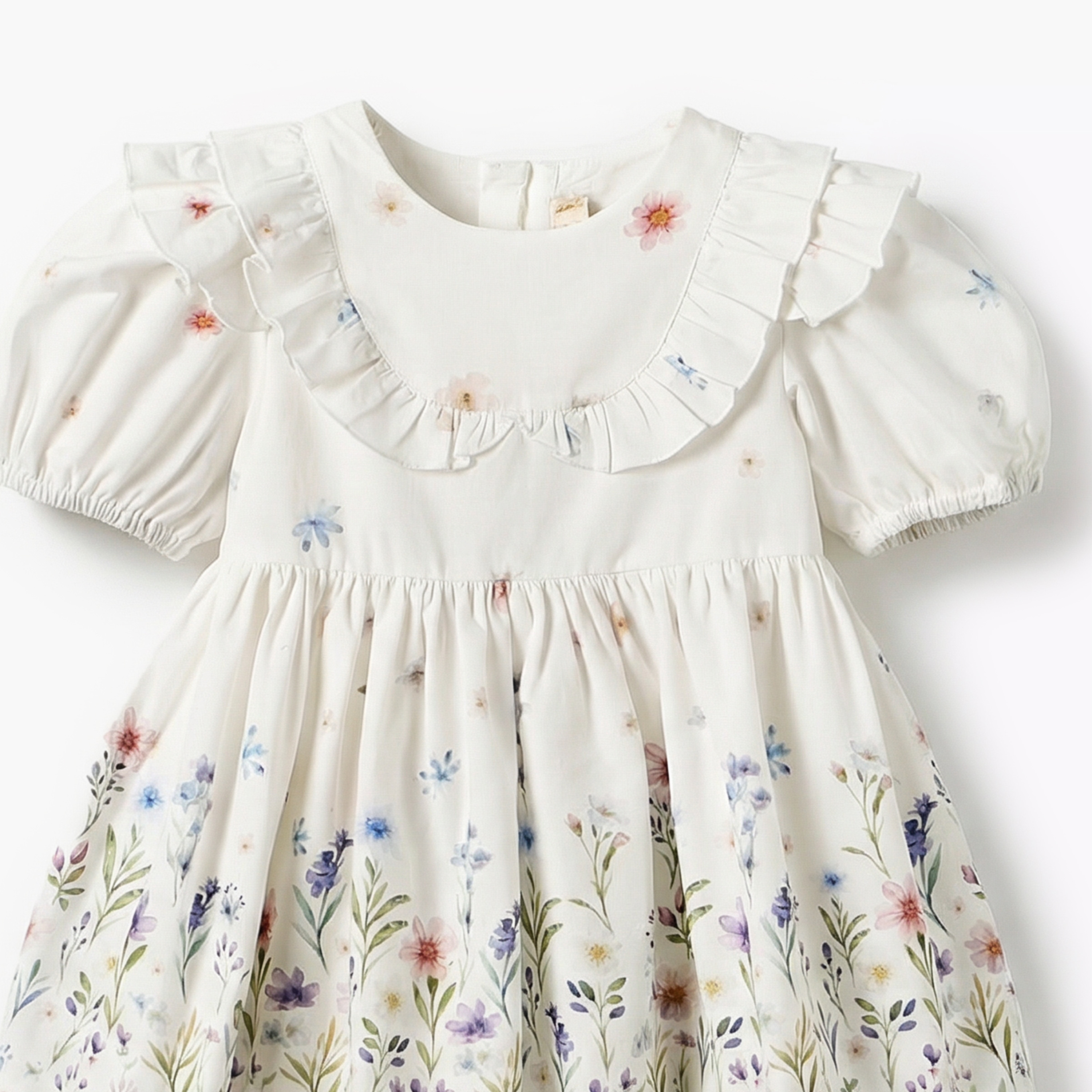 Giggles Round Neck Short Sleeves A-line Dress with Floral Print-baby-girls-clothing-dressesandjumpsuits-image-4