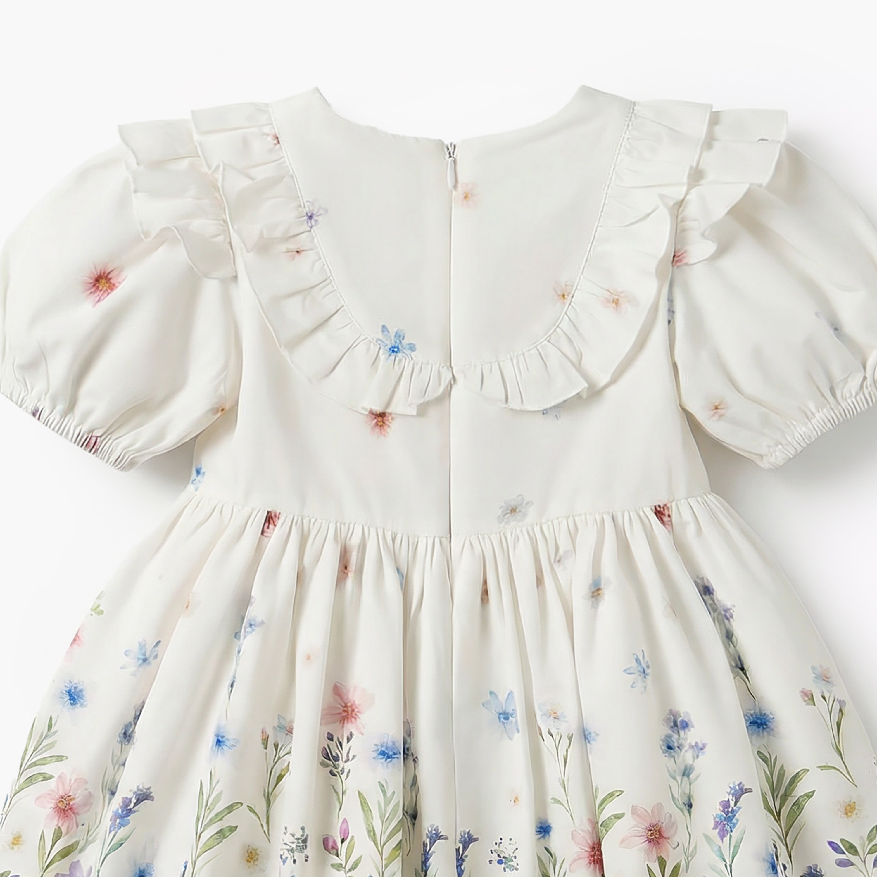 Giggles Round Neck Short Sleeves A-line Dress with Floral Print-baby-girls-clothing-dressesandjumpsuits-image-5