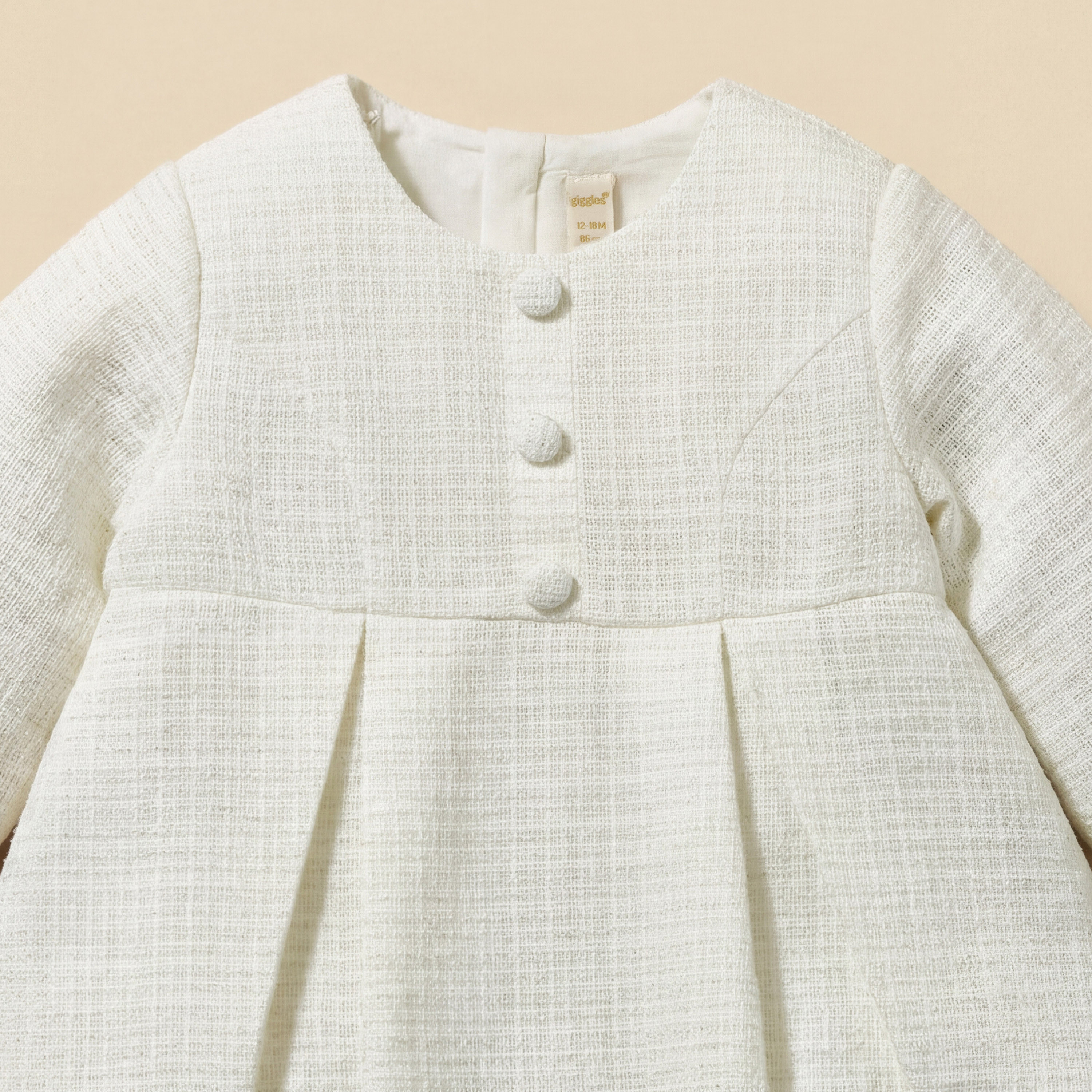 Giggles Round Neck Long Sleeves Dress with Ruffle Detail-baby-girls-clothing-dressesandjumpsuits-image-4