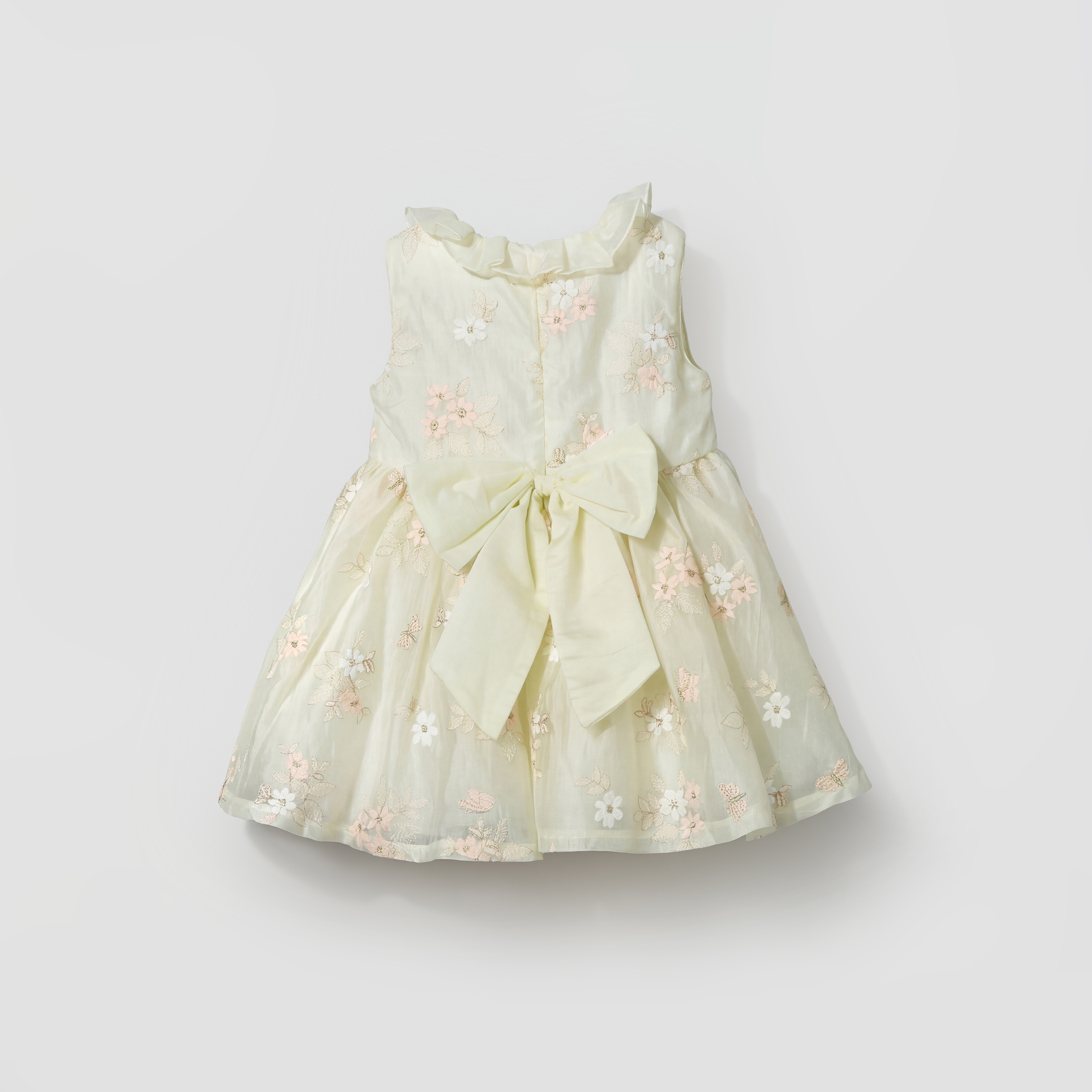 Giggles Round Neck Sleeveless Skater Dress with Floral Embroidery-baby-girls-clothing-dressesandjumpsuits-image-3