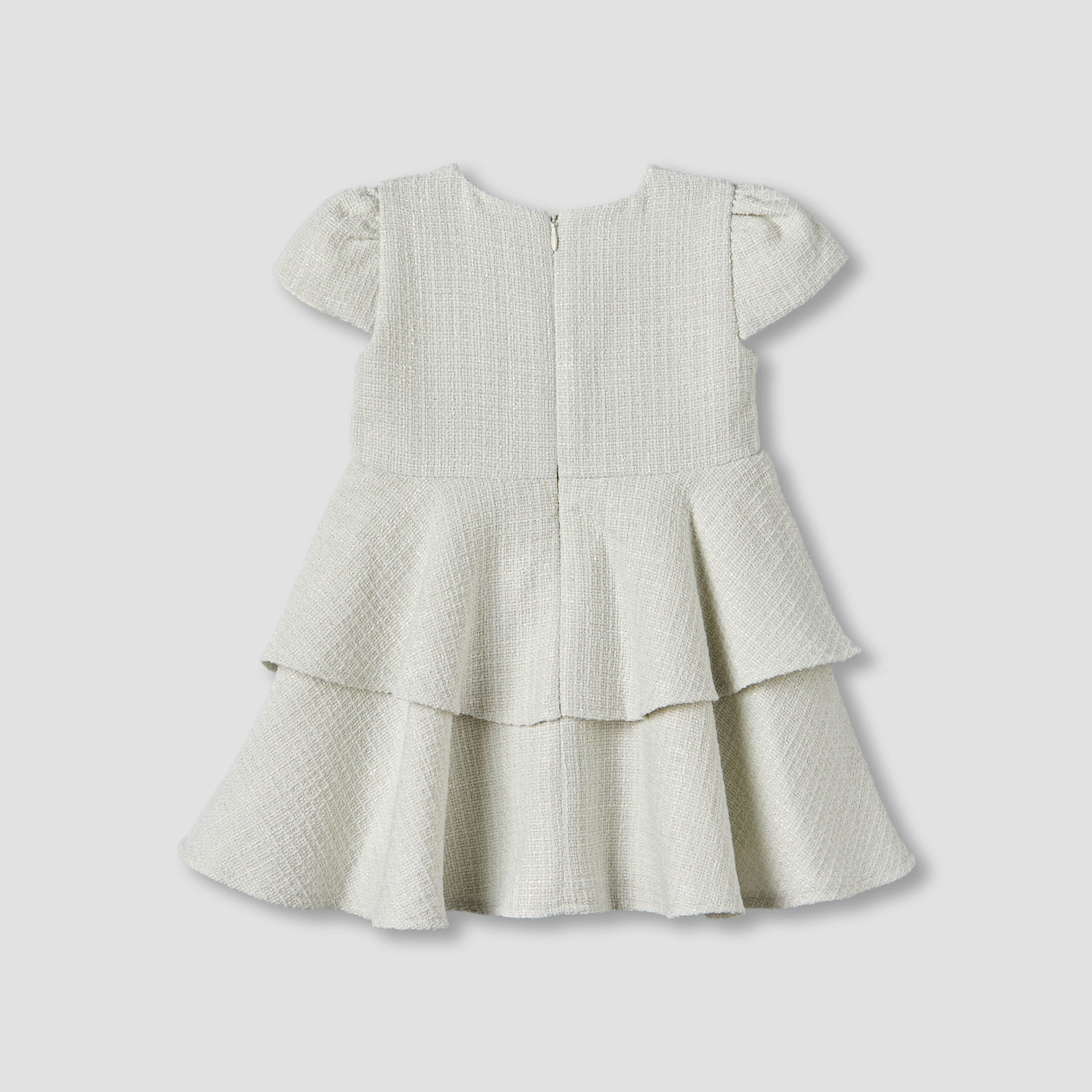 Giggles Round Neck Short Sleeves Empire Dress with Belt Detail-baby-girls-clothing-dressesandjumpsuits-image-3