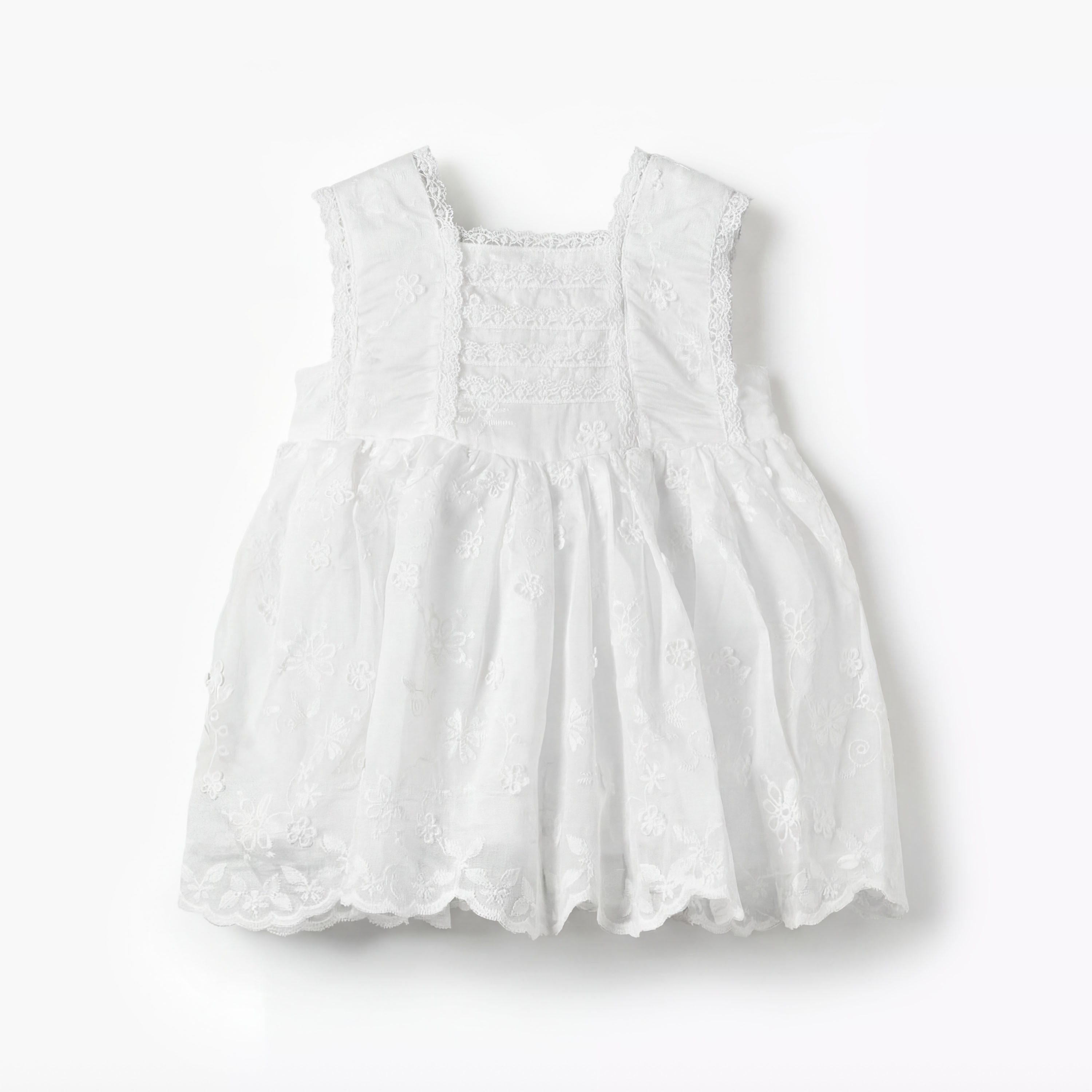 Giggles Square Neck Sleeveless A-line Dress with Floral Embroidery-baby-girls-clothing-dressesandjumpsuits-image-2