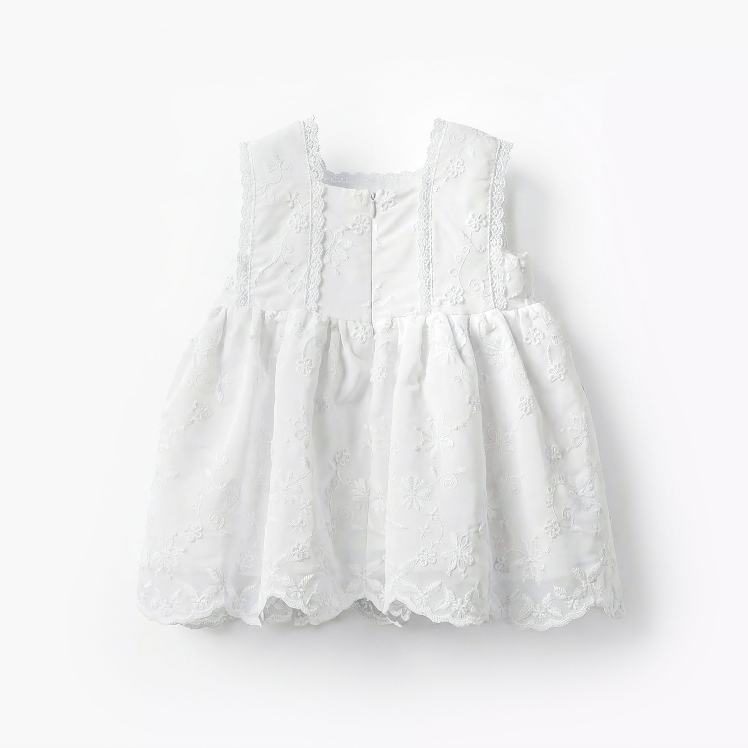 Giggles Square Neck Sleeveless A-line Dress with Floral Embroidery-baby-girls-clothing-dressesandjumpsuits-image-3