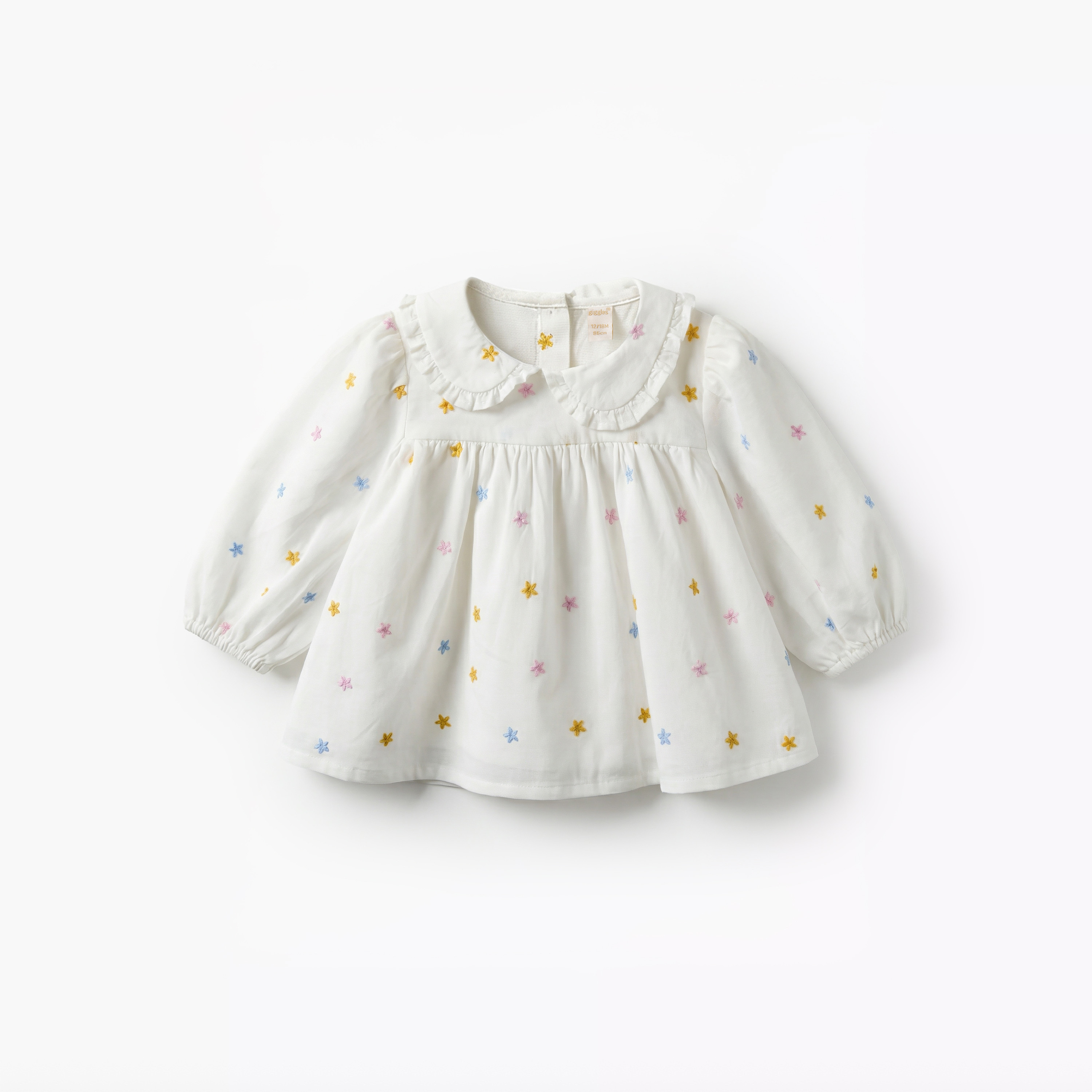 Giggles Peter Pan Collar Long Sleeves Top and Pants Set with Floral Embroidery-baby-girls-clothing-setsandcoords-image-3
