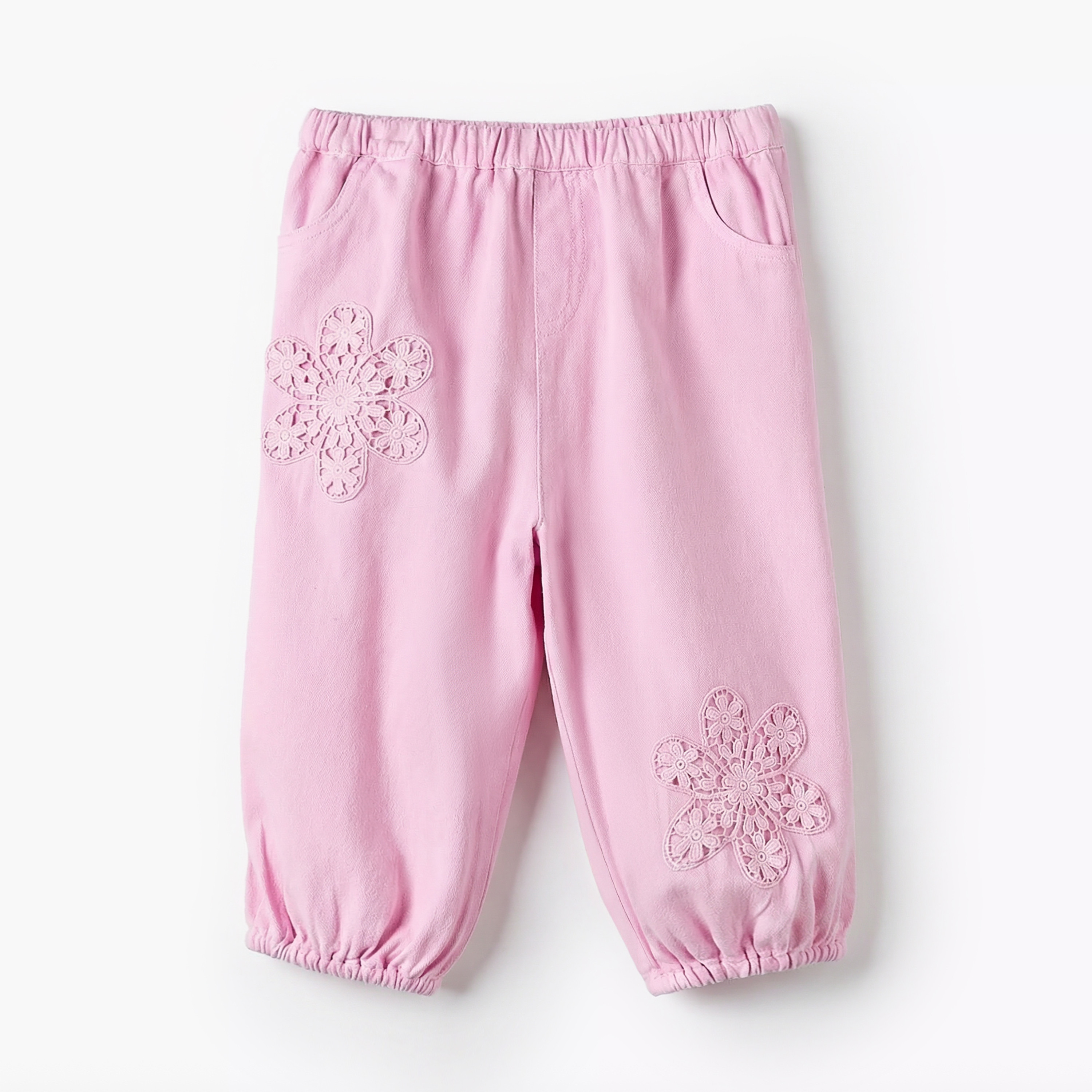 Giggles Peter Pan Collar Long Sleeves Top and Pants Set with Floral Embroidery-baby-girls-clothing-setsandcoords-image-4