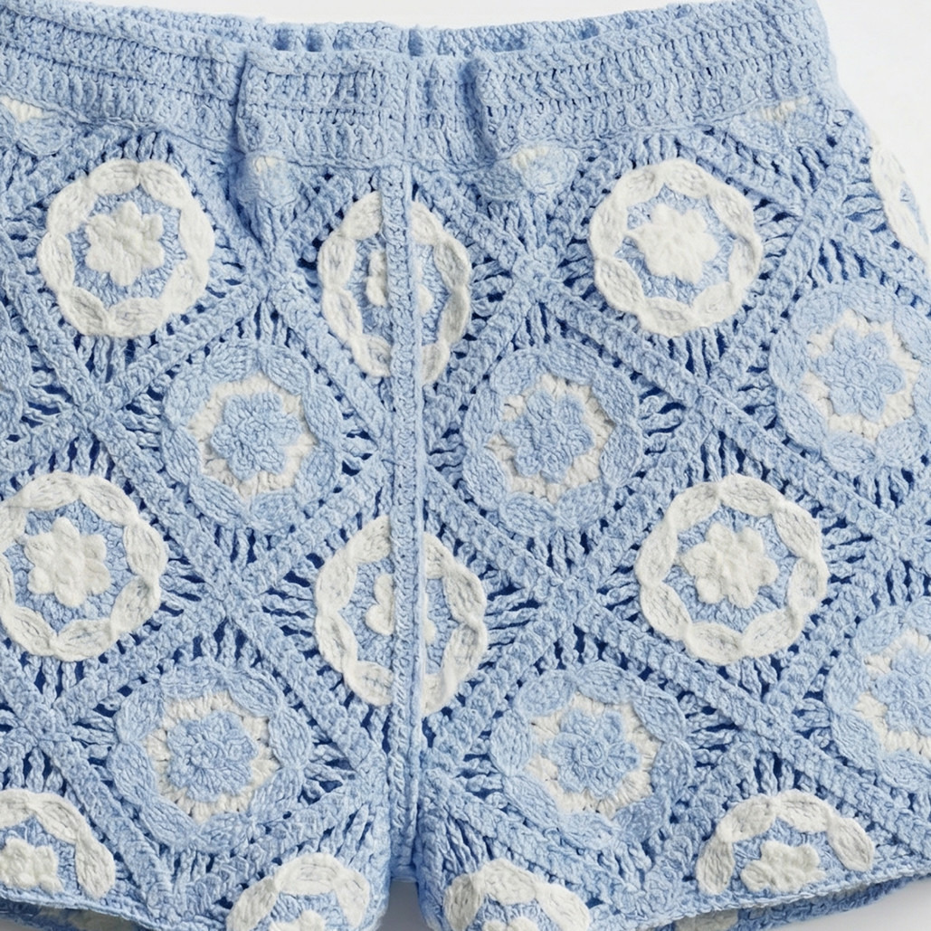 Giggles Round Neck Sleeveless Crochet Top and Shorts Set with Hairband-baby-girls-clothing-setsandcoords-image-9