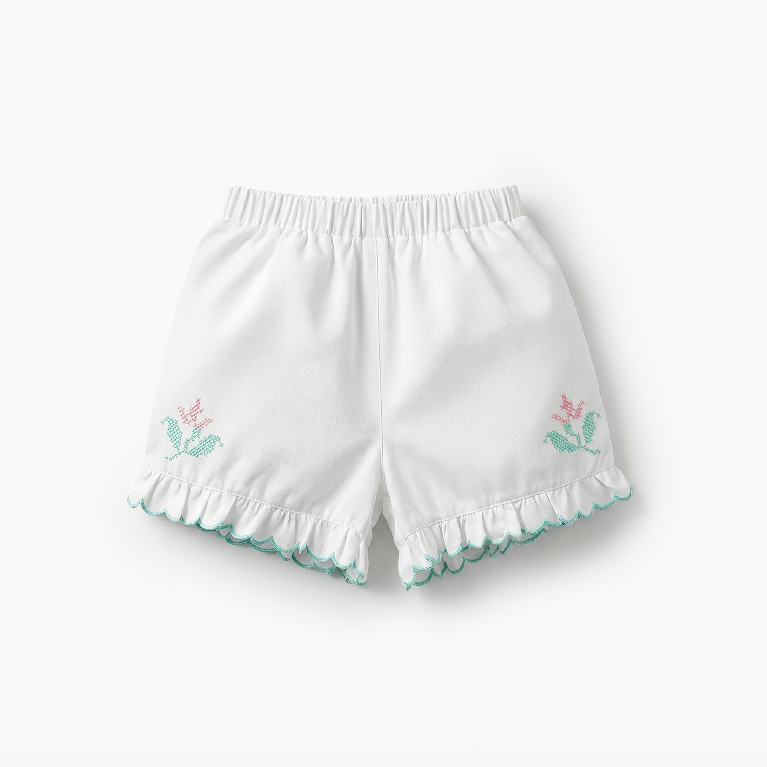 طقم بلوزة بياقة مربعة بدون أكمام وشورت مع ربطة رأس من جيجلز-baby-girls-clothing-setsandcoords-image-4