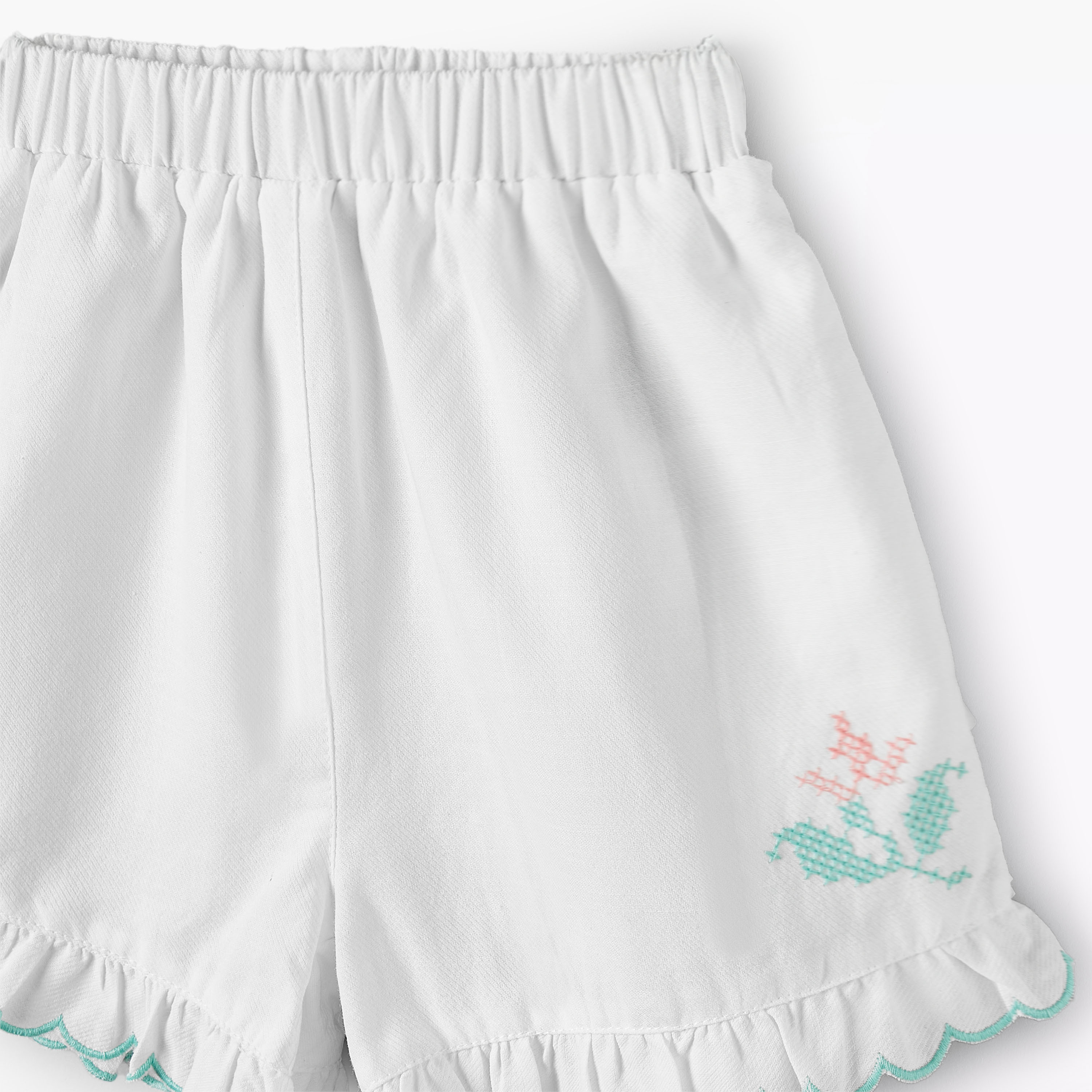 طقم بلوزة بياقة مربعة بدون أكمام وشورت مع ربطة رأس من جيجلز-baby-girls-clothing-setsandcoords-image-7