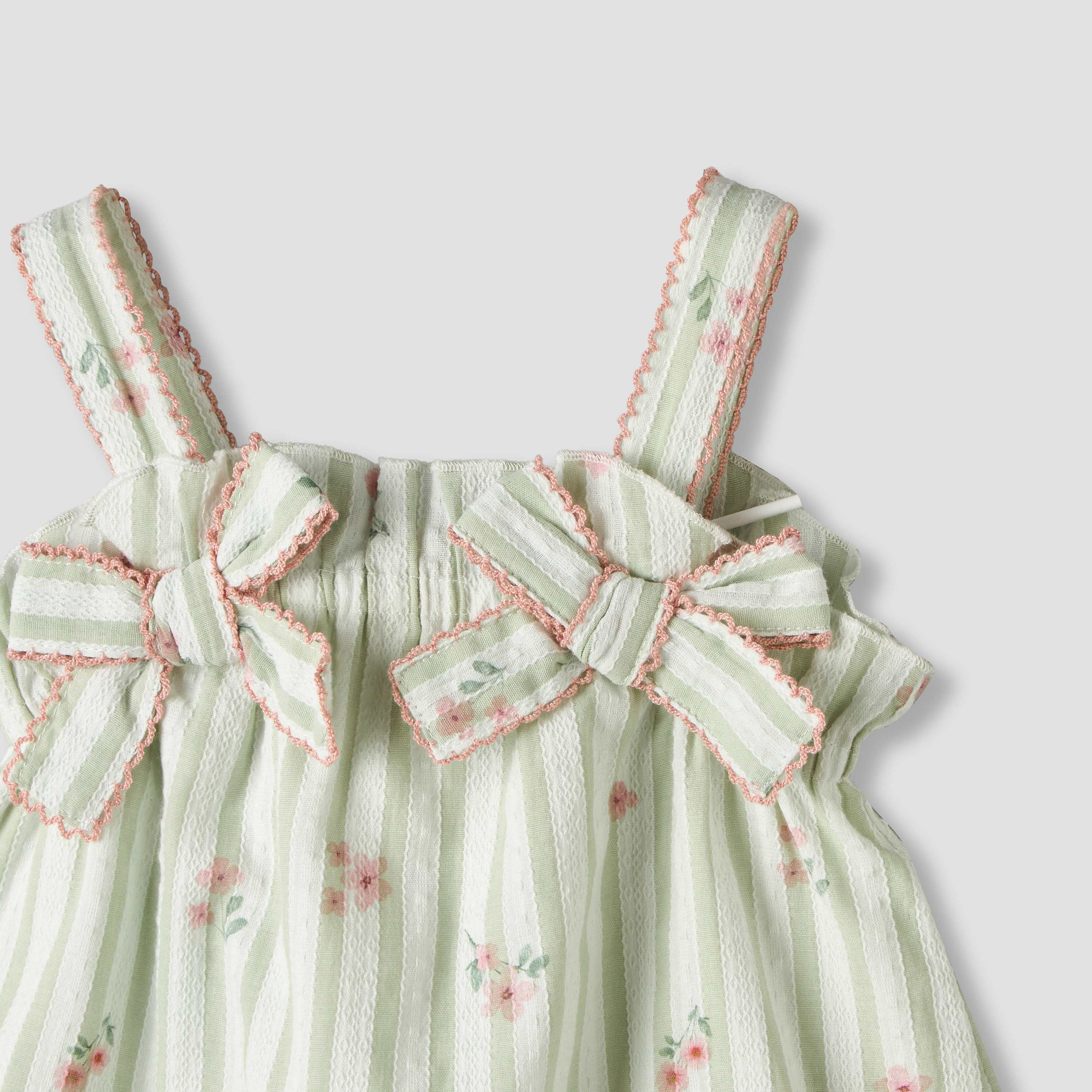 Giggles Square Neck Straps Sleeve Top and Shorts Set with Floral Print-baby-girls-clothing-setsandcoords-image-7