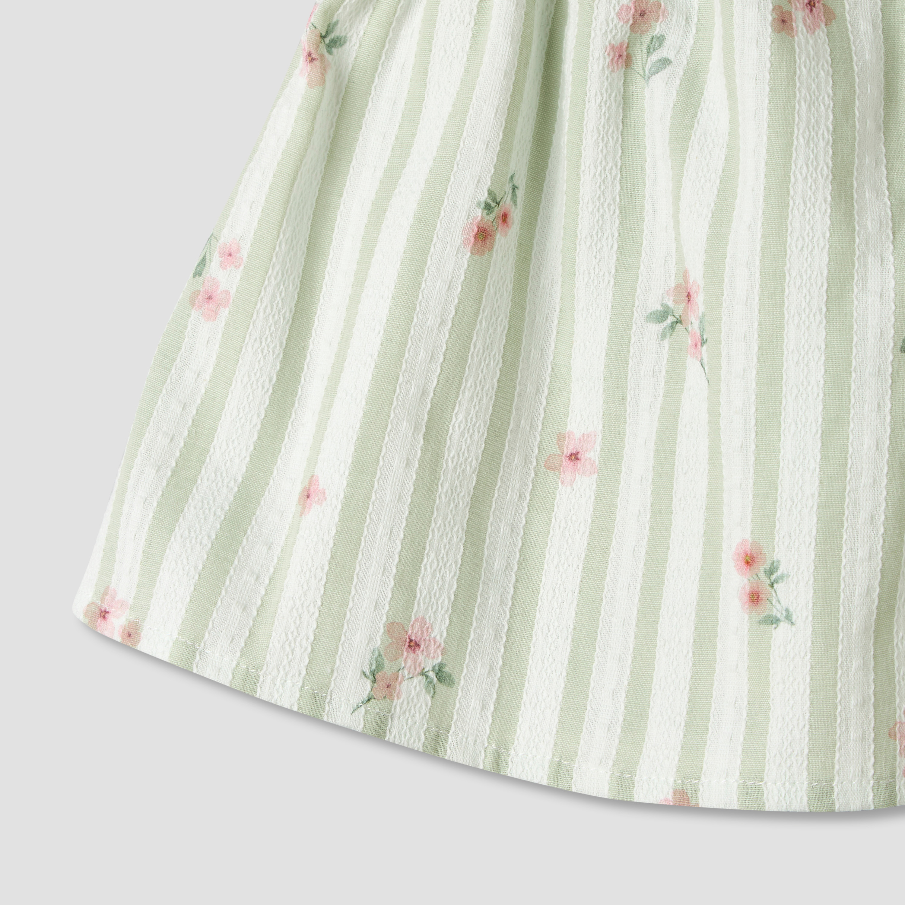 Giggles Square Neck Straps Sleeve Top and Shorts Set with Floral Print-baby-girls-clothing-setsandcoords-image-8