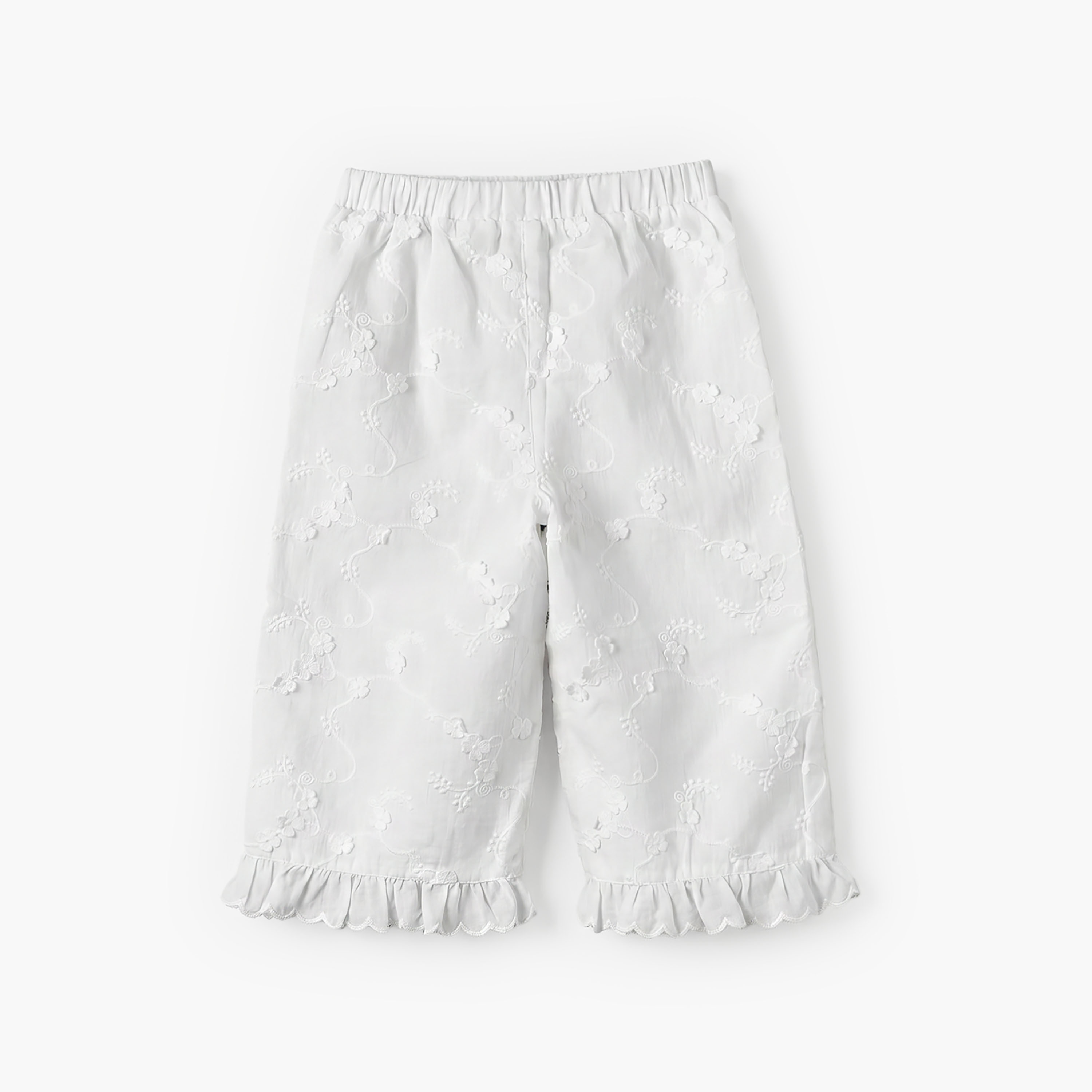 Giggles Round Neck Short Sleeves Top and Pants Set with Floral Embroidery-baby-girls-clothing-setsandcoords-image-6