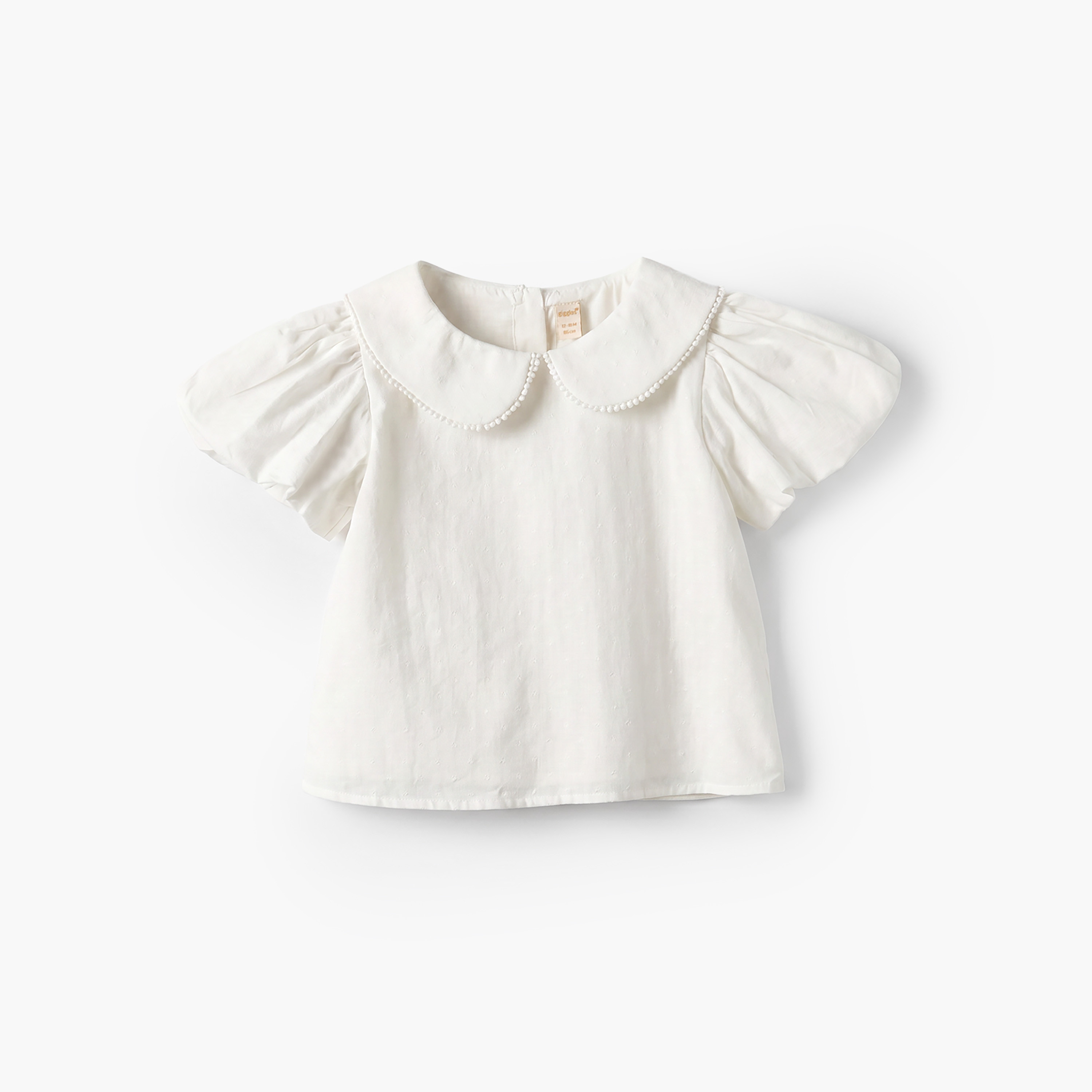Giggles Peter Pan Collar Short Sleeves Top and Pinafore Set with Floral Embroidery-baby-girls-clothing-setsandcoords-image-4