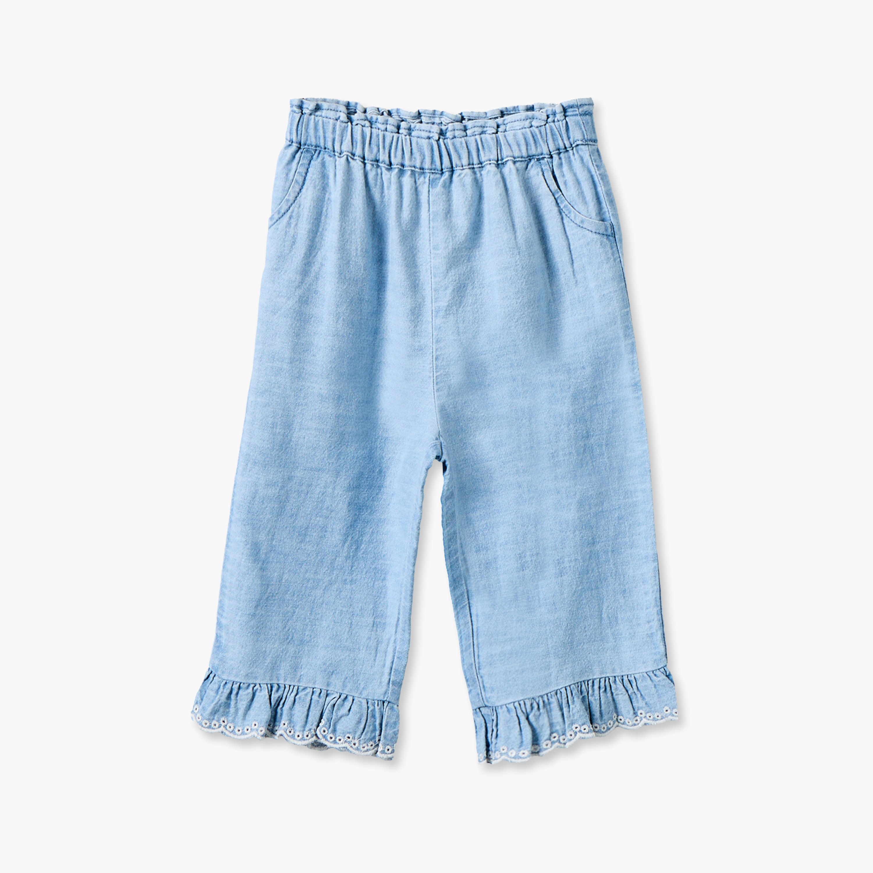 طقم بلوزة دون أكمام مطرزة بياقة مع بنطلون من جيجلز-baby-girls-clothing-setsandcoords-image-3