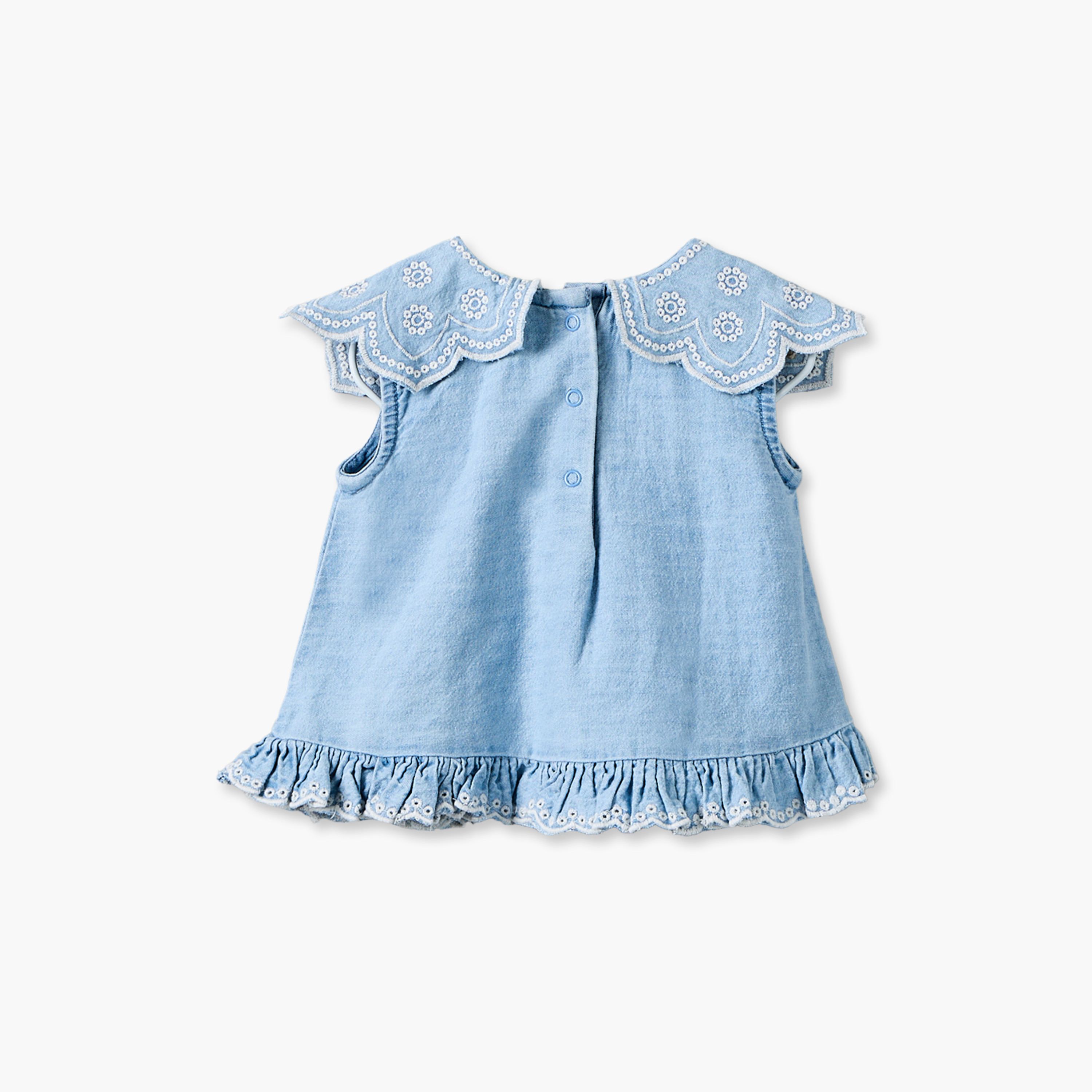 طقم بلوزة دون أكمام مطرزة بياقة مع بنطلون من جيجلز-baby-girls-clothing-setsandcoords-image-4