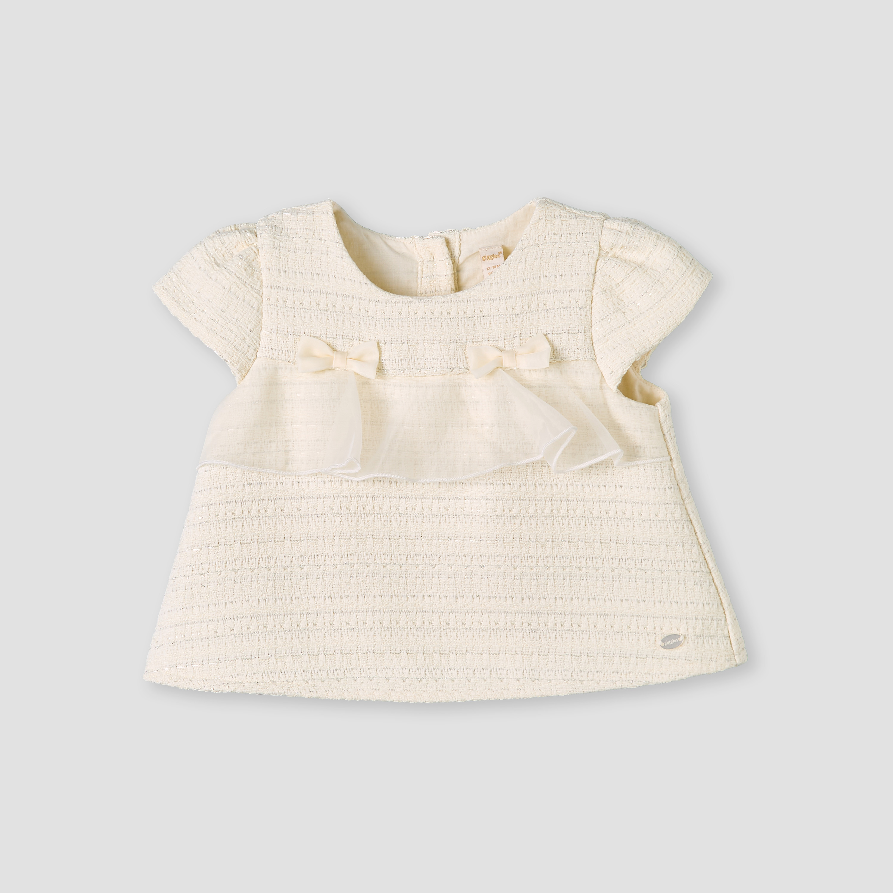 Giggles Crew Neck Short Sleeves Top and Skirt Set with Ruffle Detail-baby-girls-clothing-setsandcoords-image-3