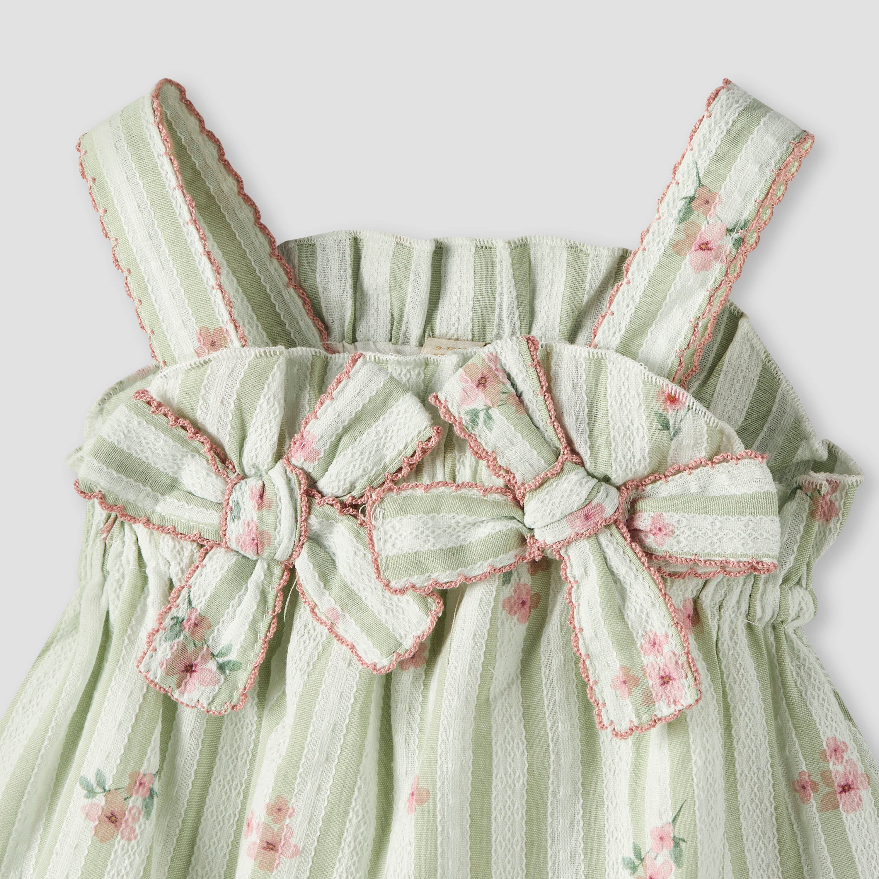 طقم بلوزة دون أكمام بياقة مستديرة وشورت بطبعات زهرية من جيجلز-baby-girls-clothing-setsandcoords-image-4