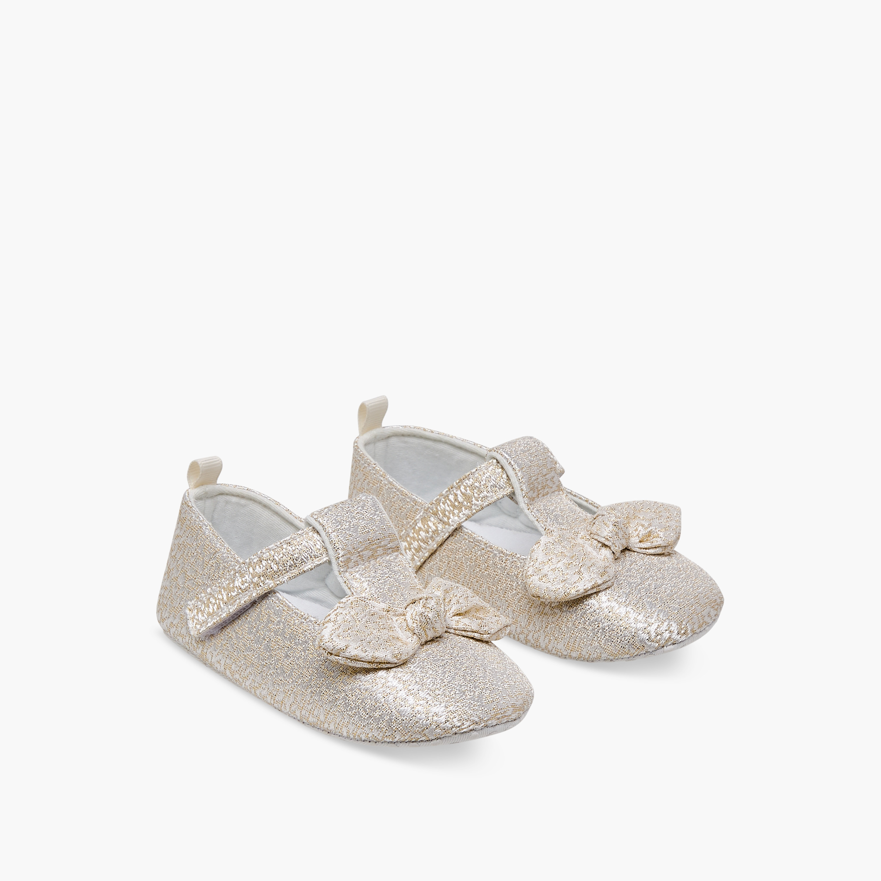 Giggles Booties with Bow Accent-baby-girls-shoes-booties-image-1