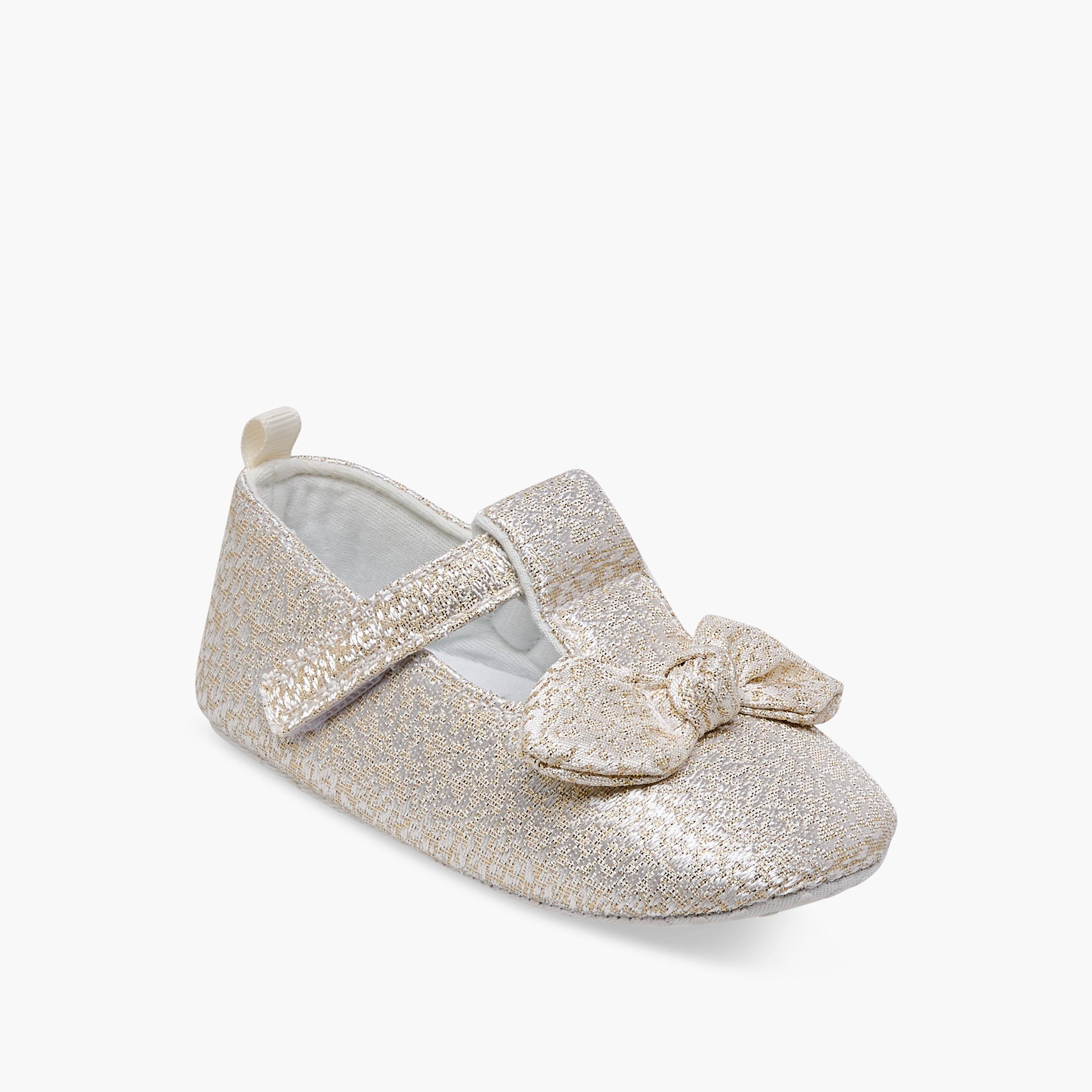 Giggles Booties with Bow Accent-baby-girls-shoes-booties-image-2