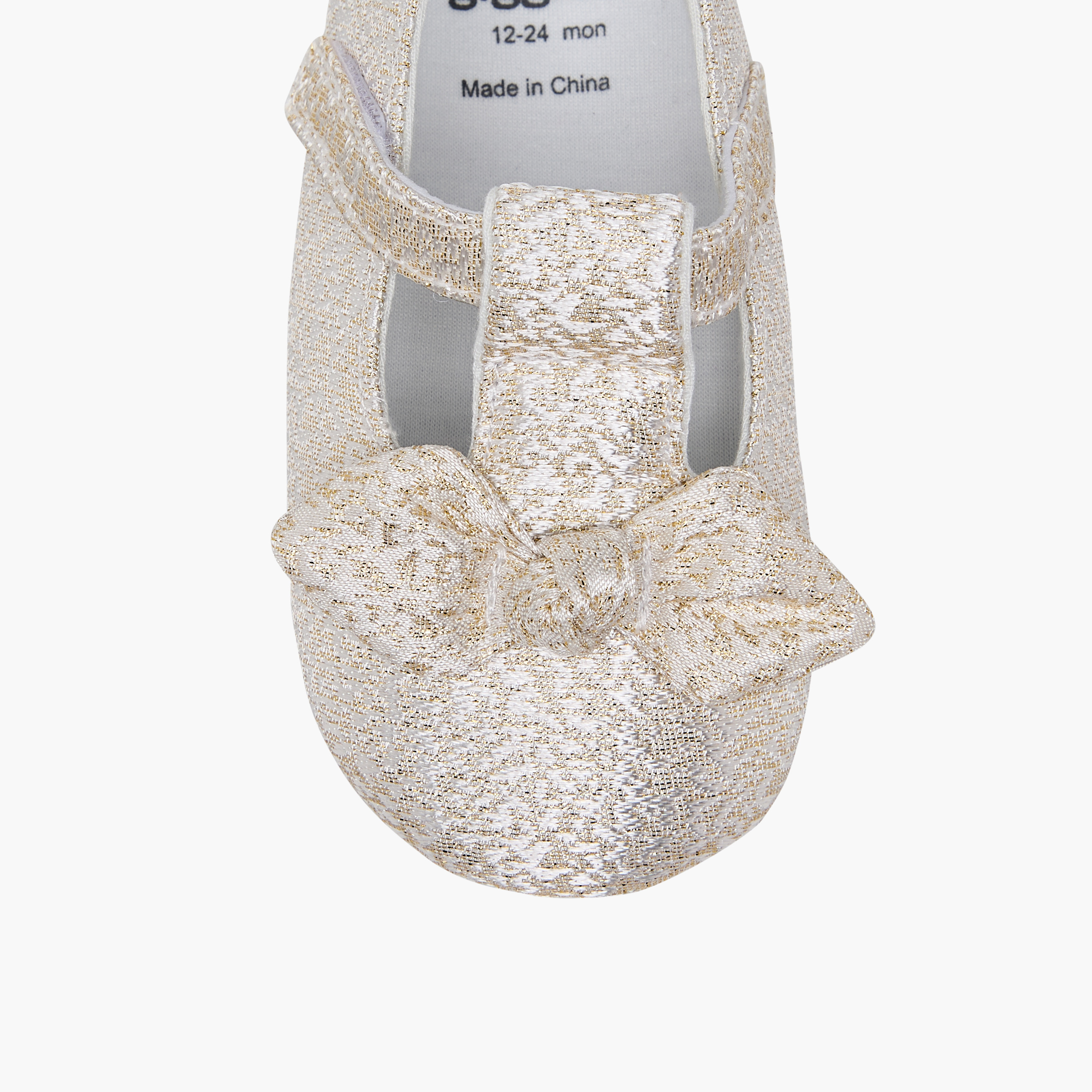 Giggles Booties with Bow Accent-baby-girls-shoes-booties-image-4