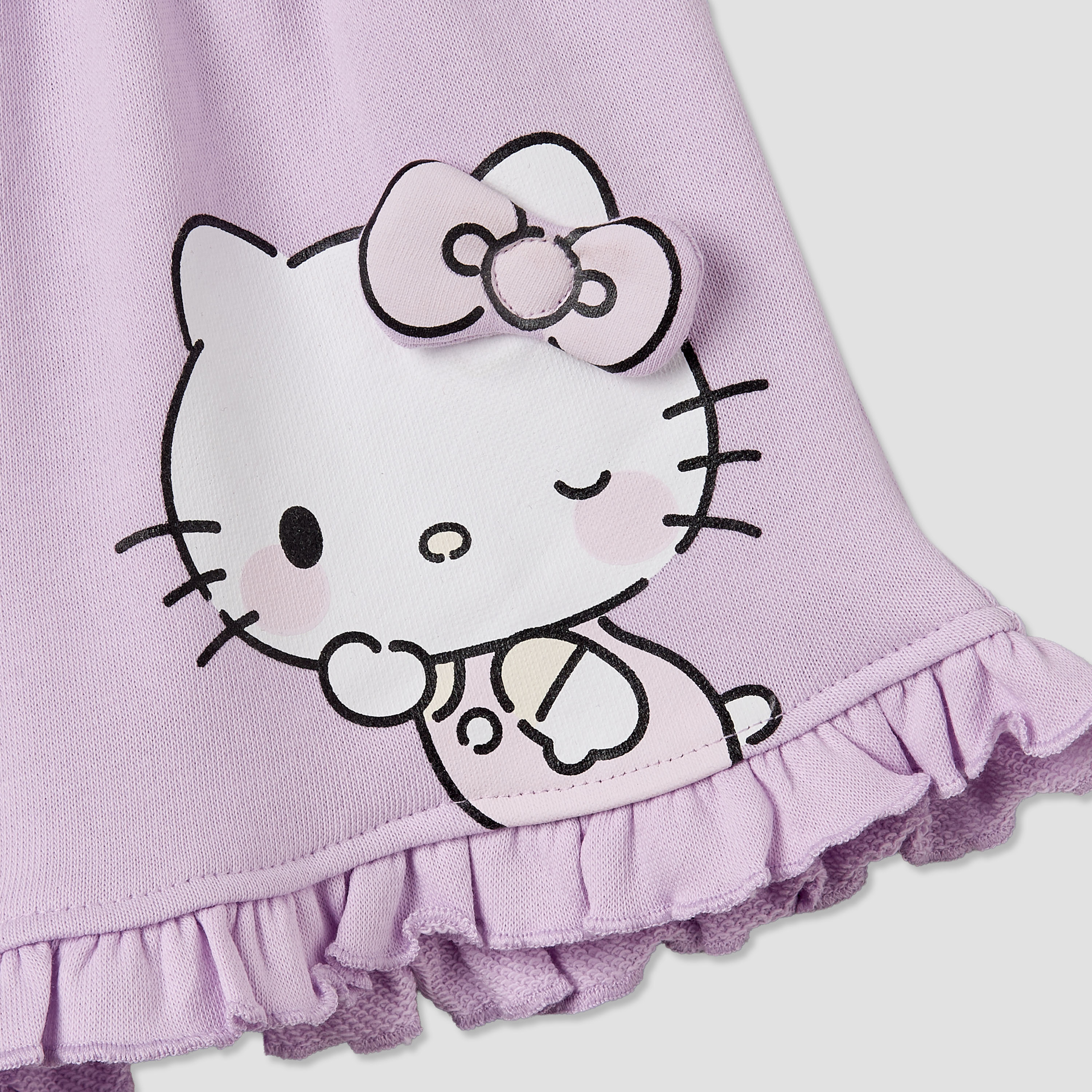 Pack of 2 Sanrio Knee Length Elasticated Waist Shorts with Hello Kitty Print-baby-girls-clothing-bottoms-shorts-image-7