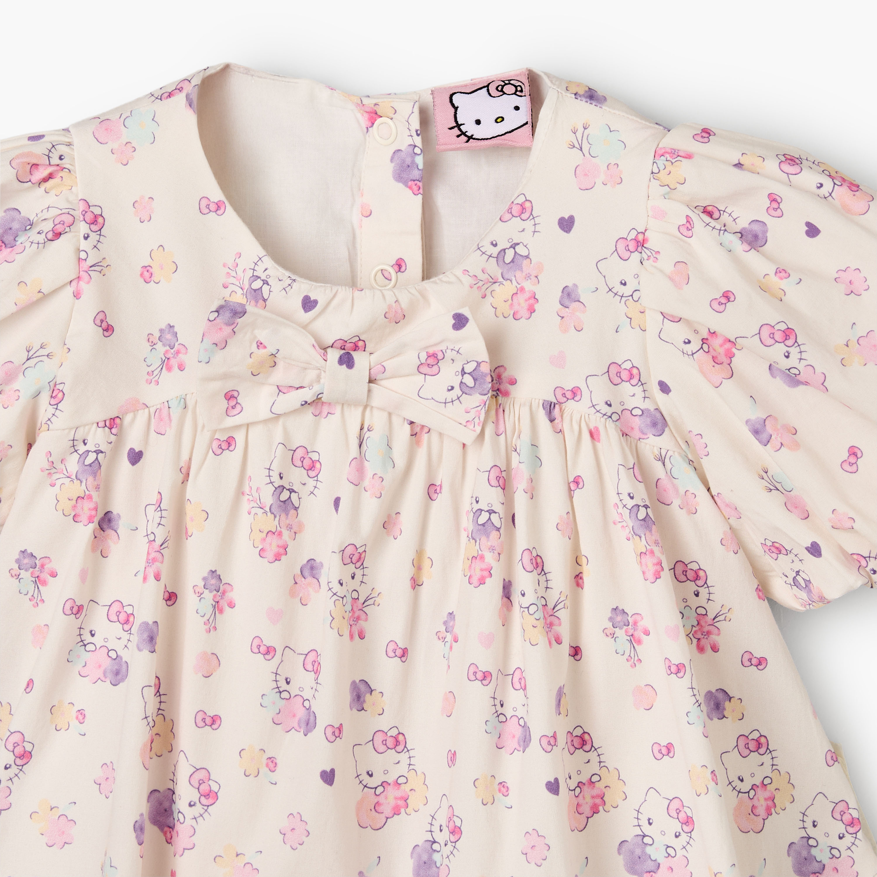 Sanrio Round Neck Short Sleeve Dress with Bloomers-baby-girls-clothing-dressesandjumpsuits-image-5