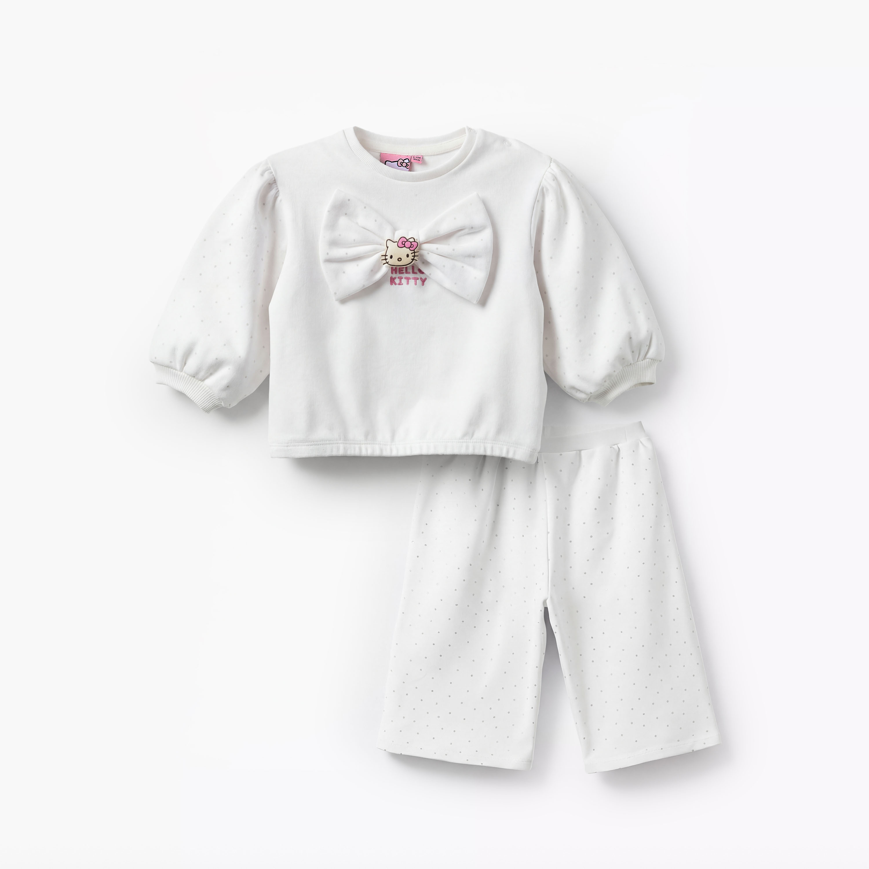Sanrio Round Neck Long Sleeves Top and Pants Set with Hello Kitty Accent-baby-girls-clothing-setsandcoords-image-2