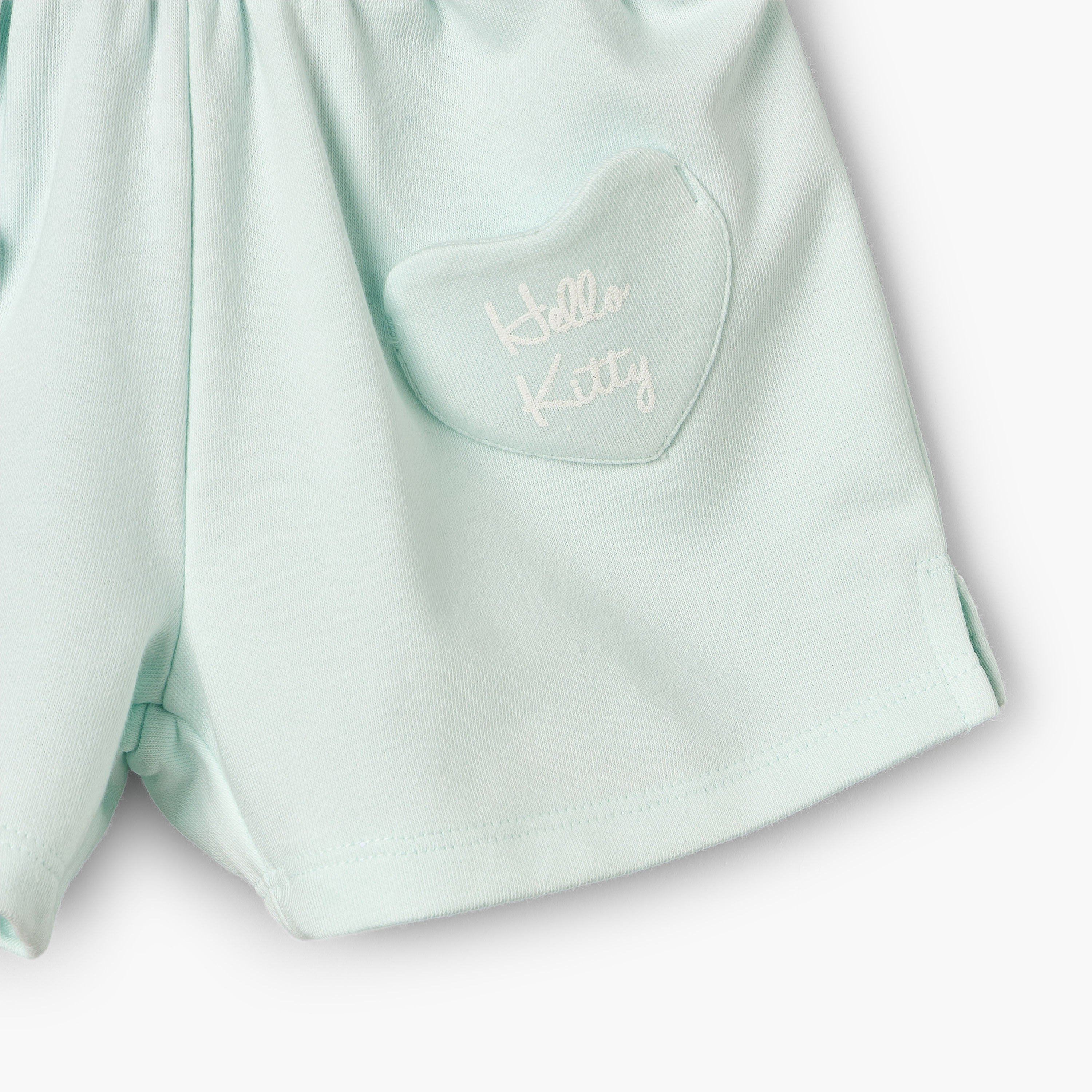 Sanrio Round Neck Short Sleeves Peplum Top and Shorts Set with Hello Kitty Print-baby-girls-clothing-setsandcoords-image-11