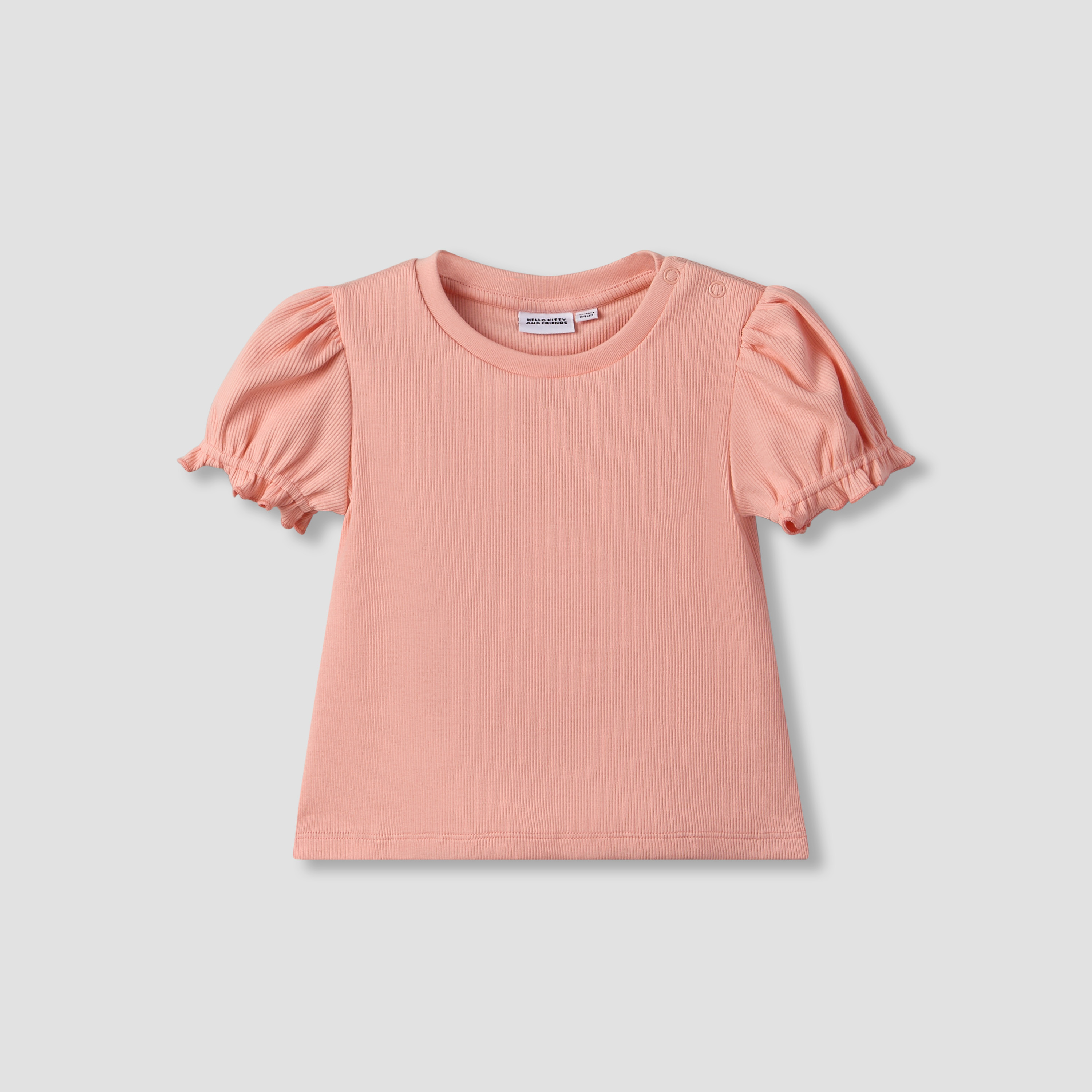 Sanrio Crew Neck Short Sleeves T-shirt and Dungaree Set with Hello Kitty and Friends Embroidery-baby-girls-clothing-setsandcoords-image-4