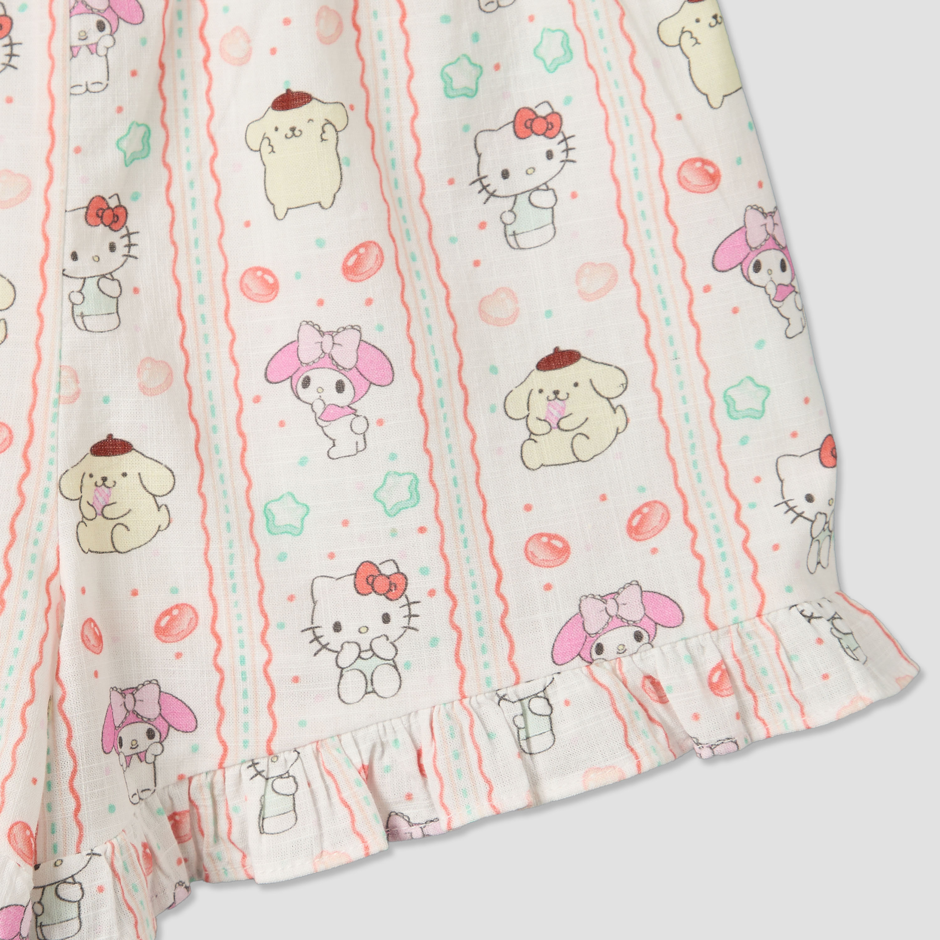 Sanrio Round Neck Sleeveless Top and Shorts Set with Hello Kitty and Friends Print-baby-girls-clothing-setsandcoords-image-10