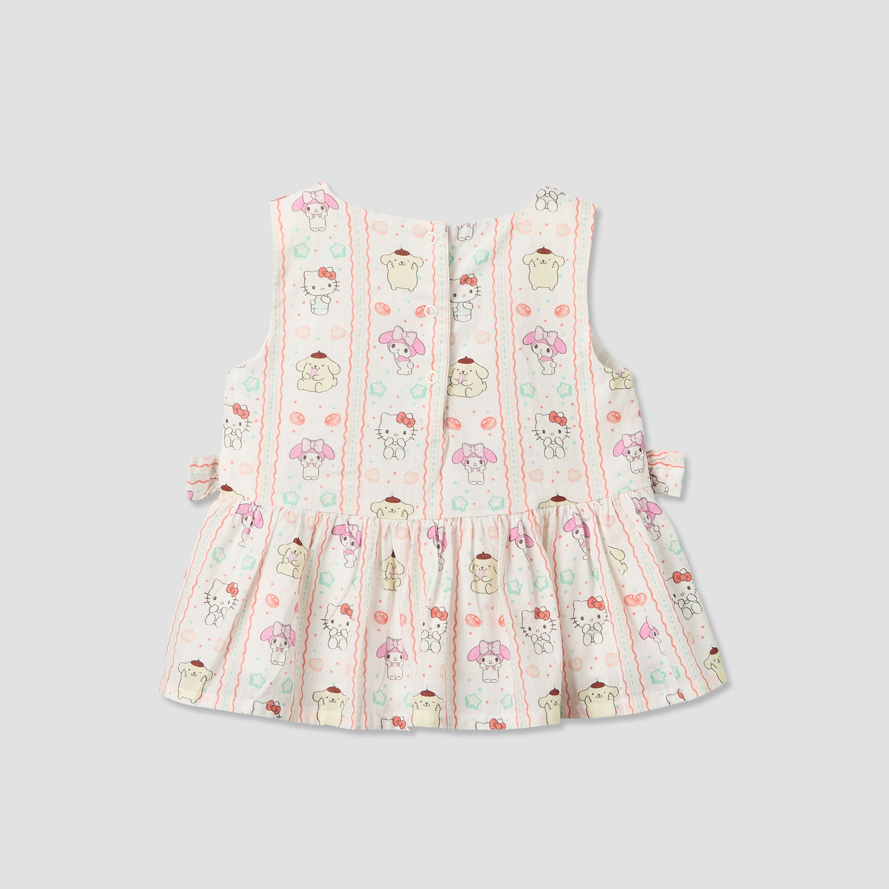 Sanrio Round Neck Sleeveless Top and Shorts Set with Hello Kitty and Friends Print-baby-girls-clothing-setsandcoords-image-5
