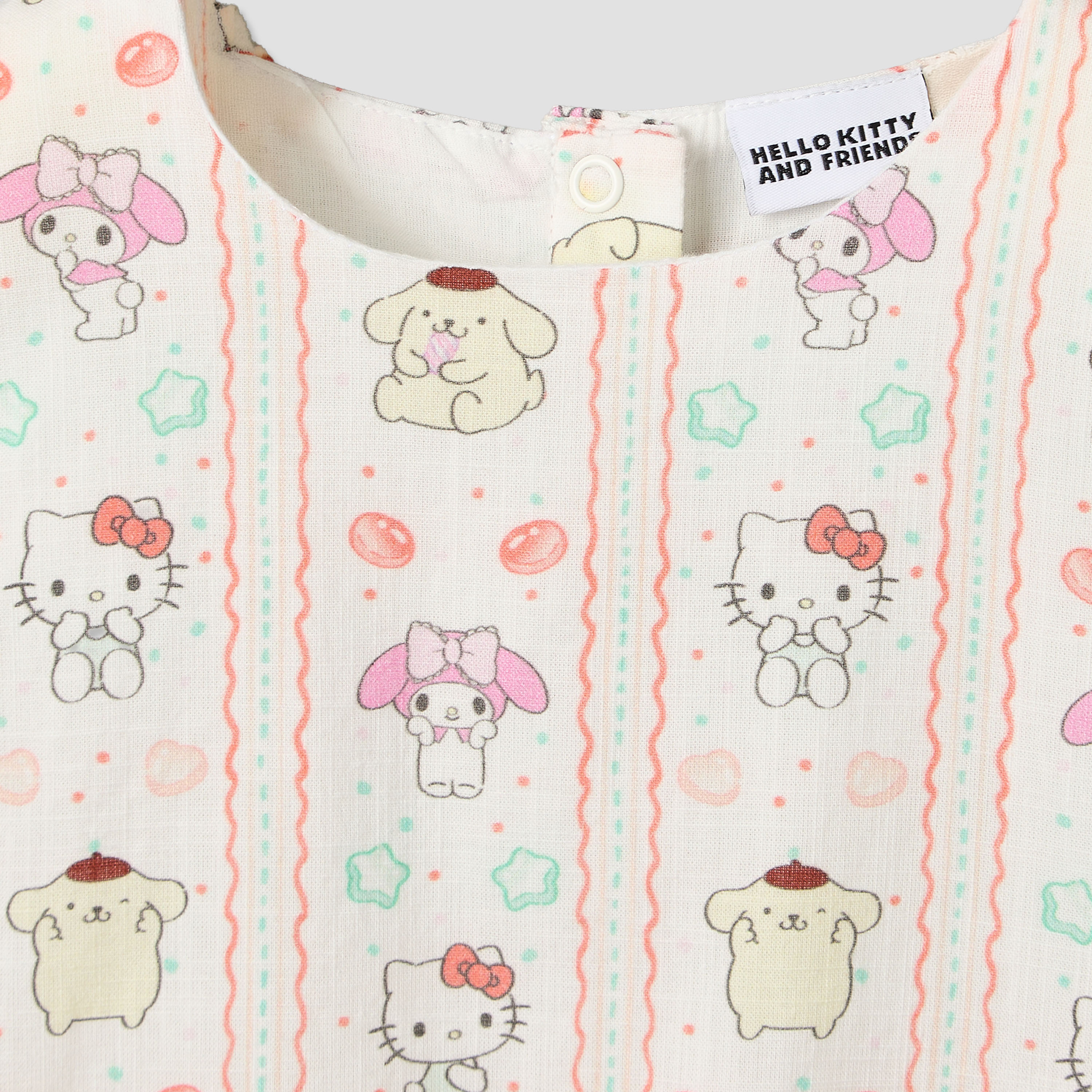 Sanrio Round Neck Sleeveless Top and Shorts Set with Hello Kitty and Friends Print-baby-girls-clothing-setsandcoords-image-7