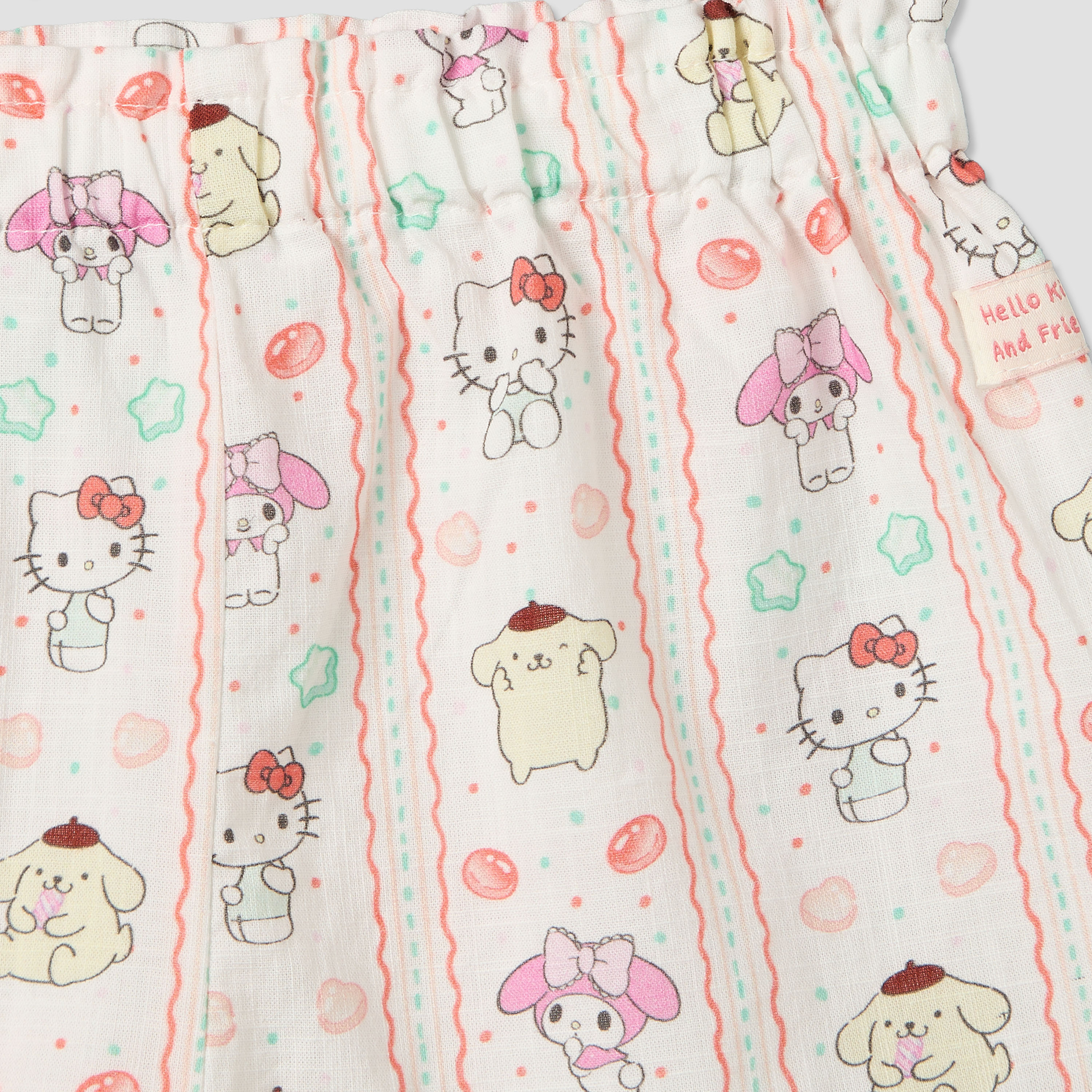 Sanrio Round Neck Sleeveless Top and Shorts Set with Hello Kitty and Friends Print-baby-girls-clothing-setsandcoords-image-9
