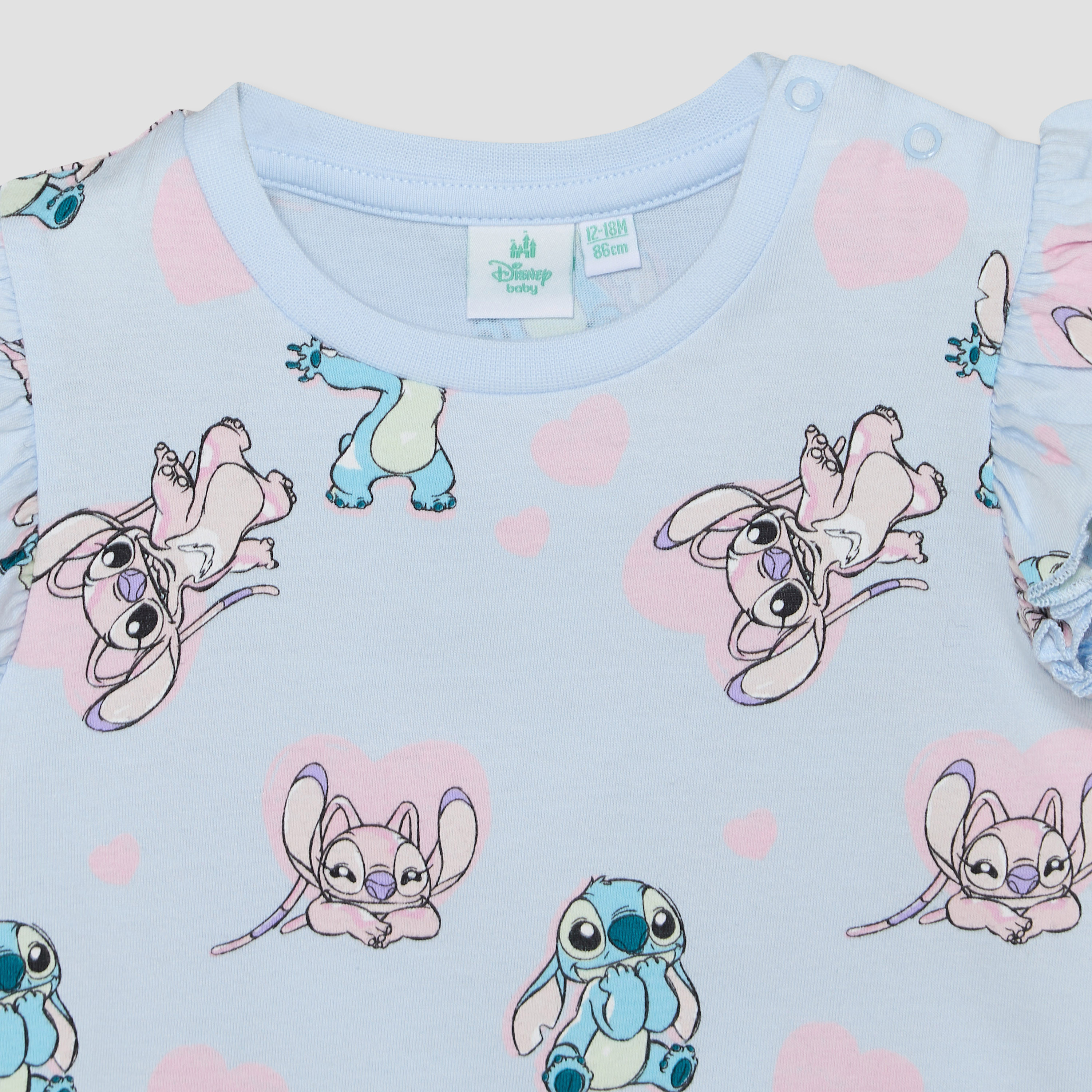 Pack of 2 Disney Crew Neck Short Sleeves T-shirt with Stitch and Angel Print-baby-girls-clothing-tshirts-image-6
