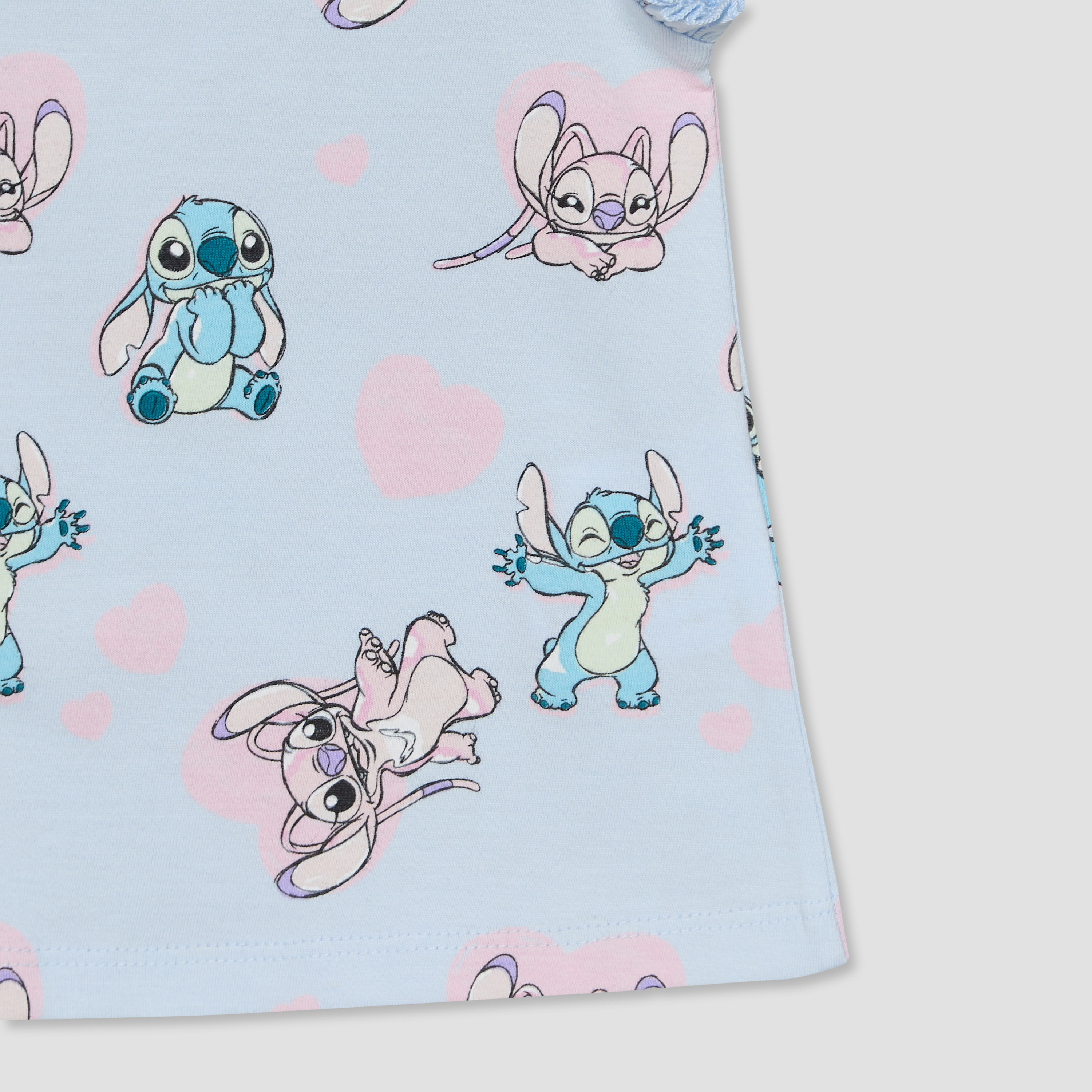 Pack of 2 Disney Crew Neck Short Sleeves T-shirt with Stitch and Angel Print-baby-girls-clothing-tshirts-image-7