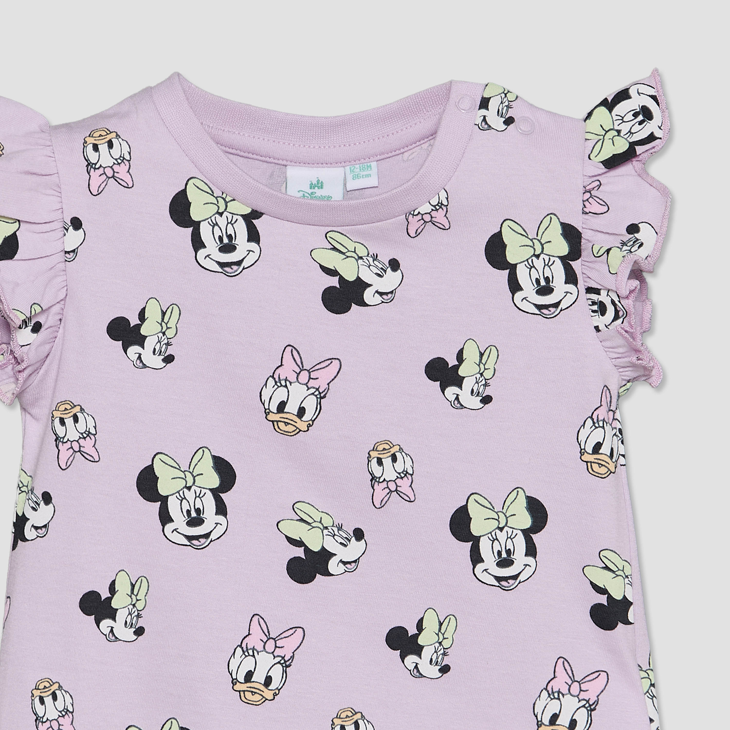 Pack of 2 Disney Crew Neck Short Sleeves T-shirt with Minnie Mouse and Daisy Duck Print-baby-girls-clothing-tshirts-image-4