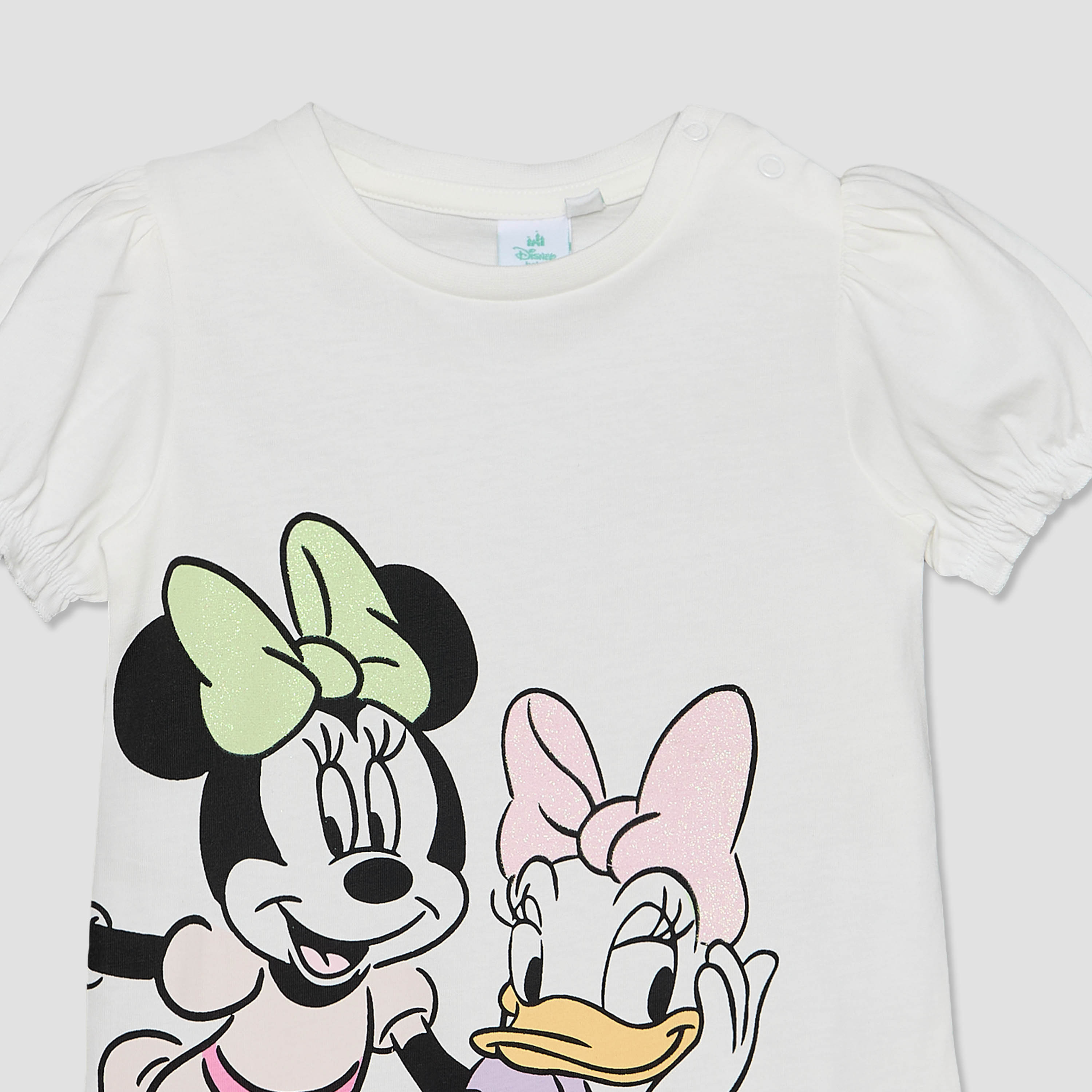 Pack of 2 Disney Crew Neck Short Sleeves T-shirt with Minnie Mouse and Daisy Duck Print-baby-girls-clothing-tshirts-image-6