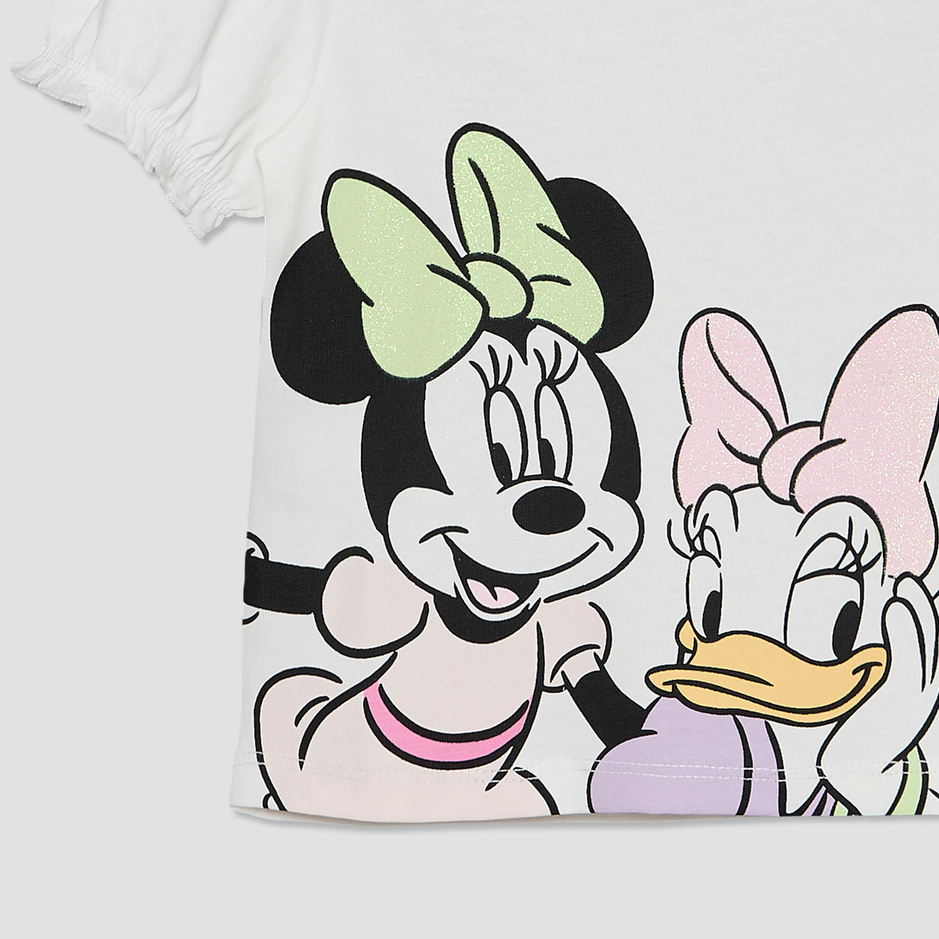 Pack of 2 Disney Crew Neck Short Sleeves T-shirt with Minnie Mouse and Daisy Duck Print-baby-girls-clothing-tshirts-image-7