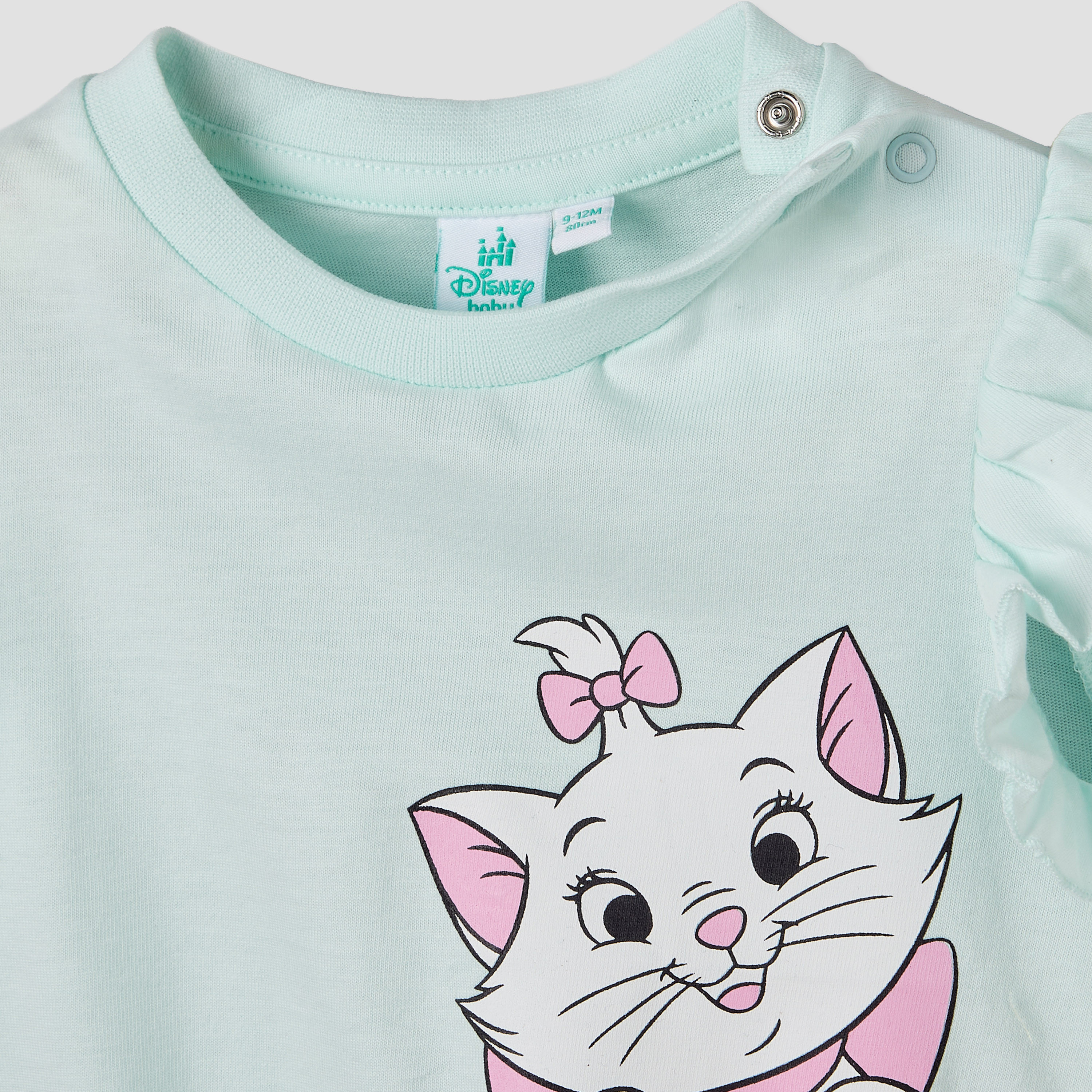 Pack of 2 Disney Round Neck Short Sleeves T-shirt with Marie Print-baby-girls-clothing-tshirts-image-6