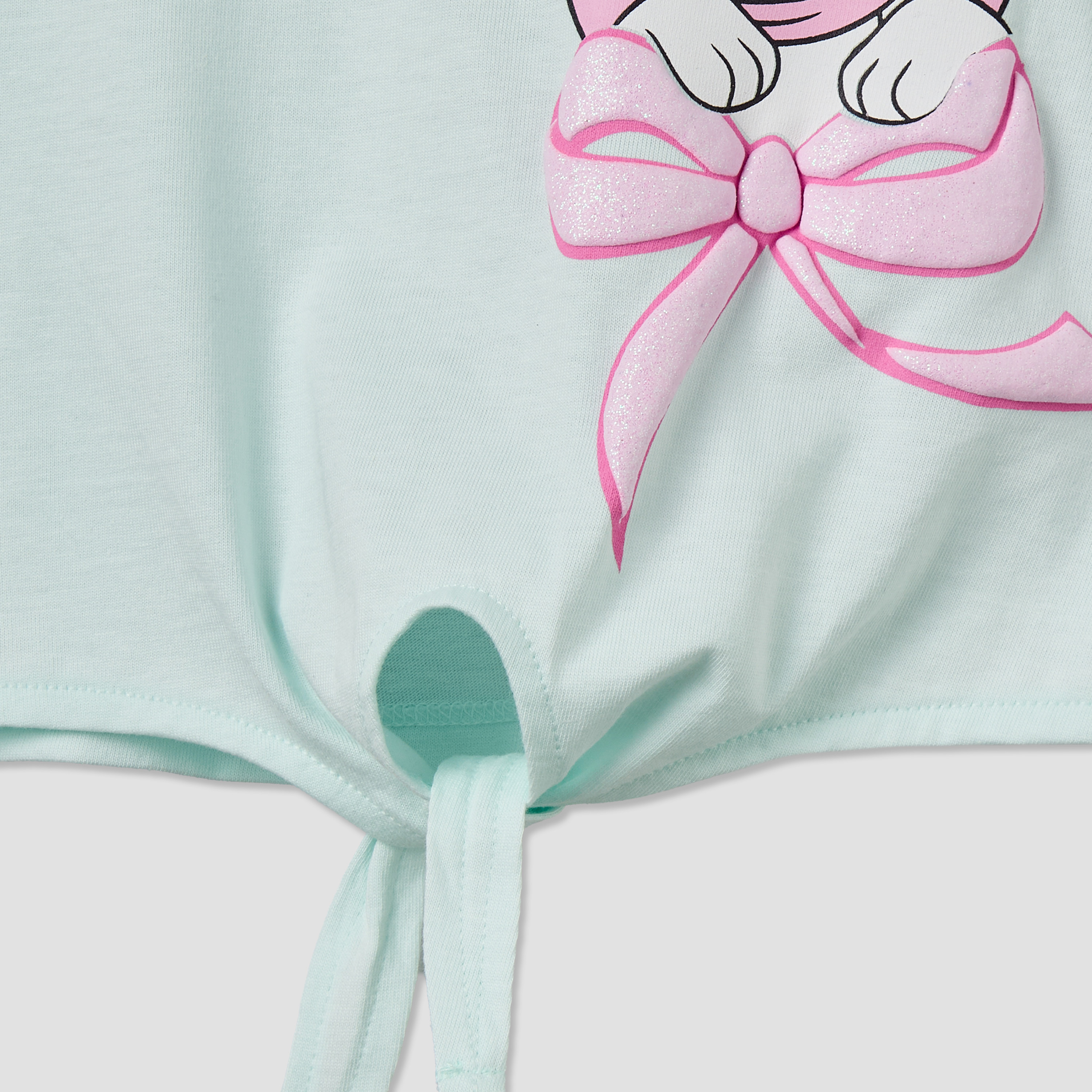 Pack of 2 Disney Round Neck Short Sleeves T-shirt with Marie Print-baby-girls-clothing-tshirts-image-7