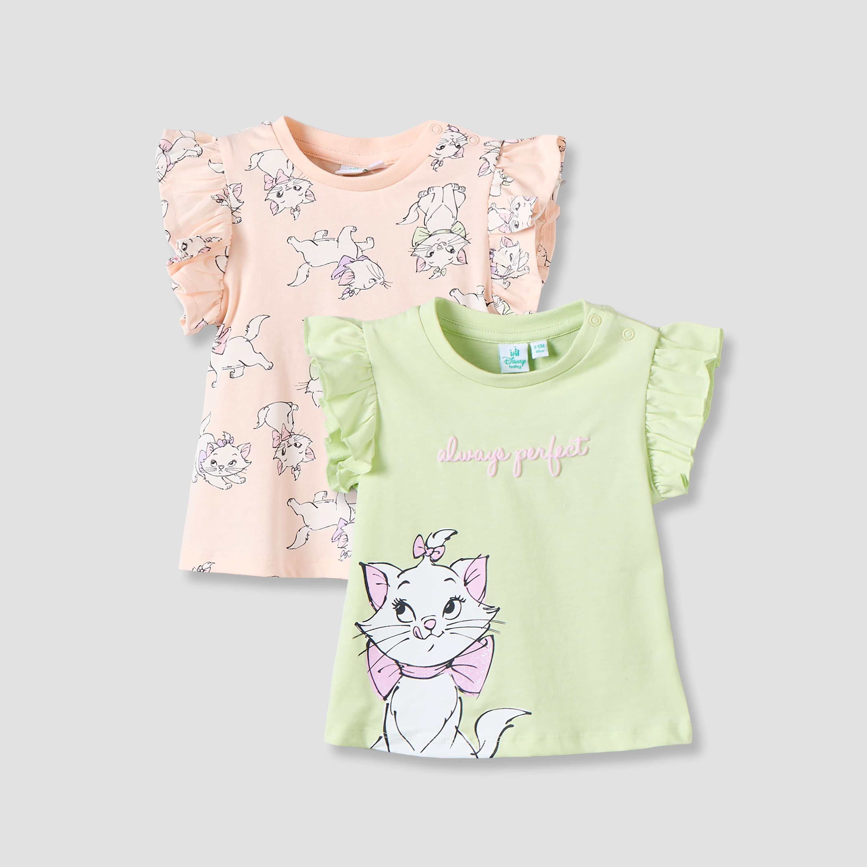 تيشيرتات دون أكمام بطبعات ماري وياقة ضيقة من ديزني - عبوة من قطعتين-baby-girls-clothing-tshirts-image-1