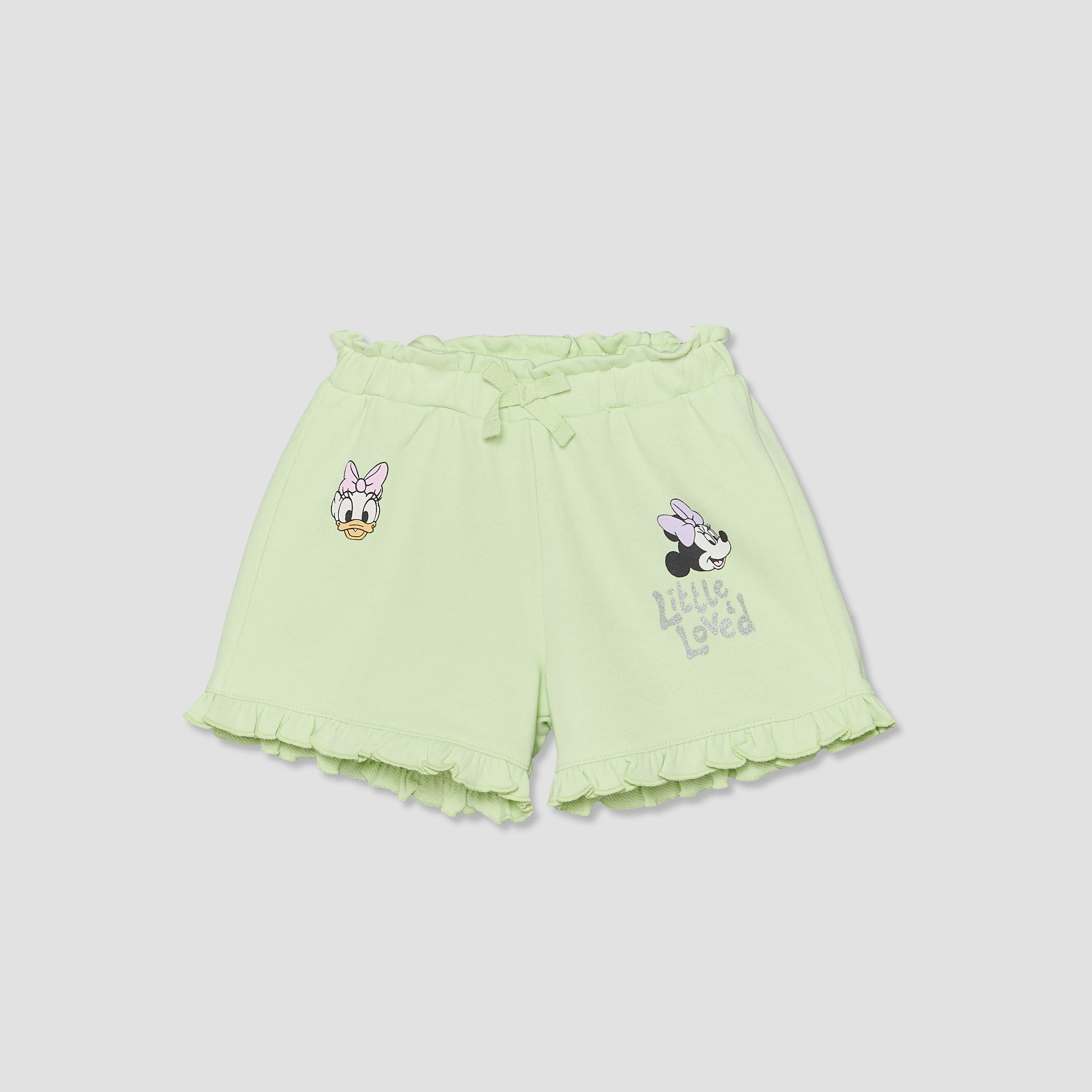 Pack of 2 Disney Knee Length Elastic Waist Shorts with Minnie Mouse and Daisy Duck Print-baby-girls-clothing-bottoms-shorts-image-2