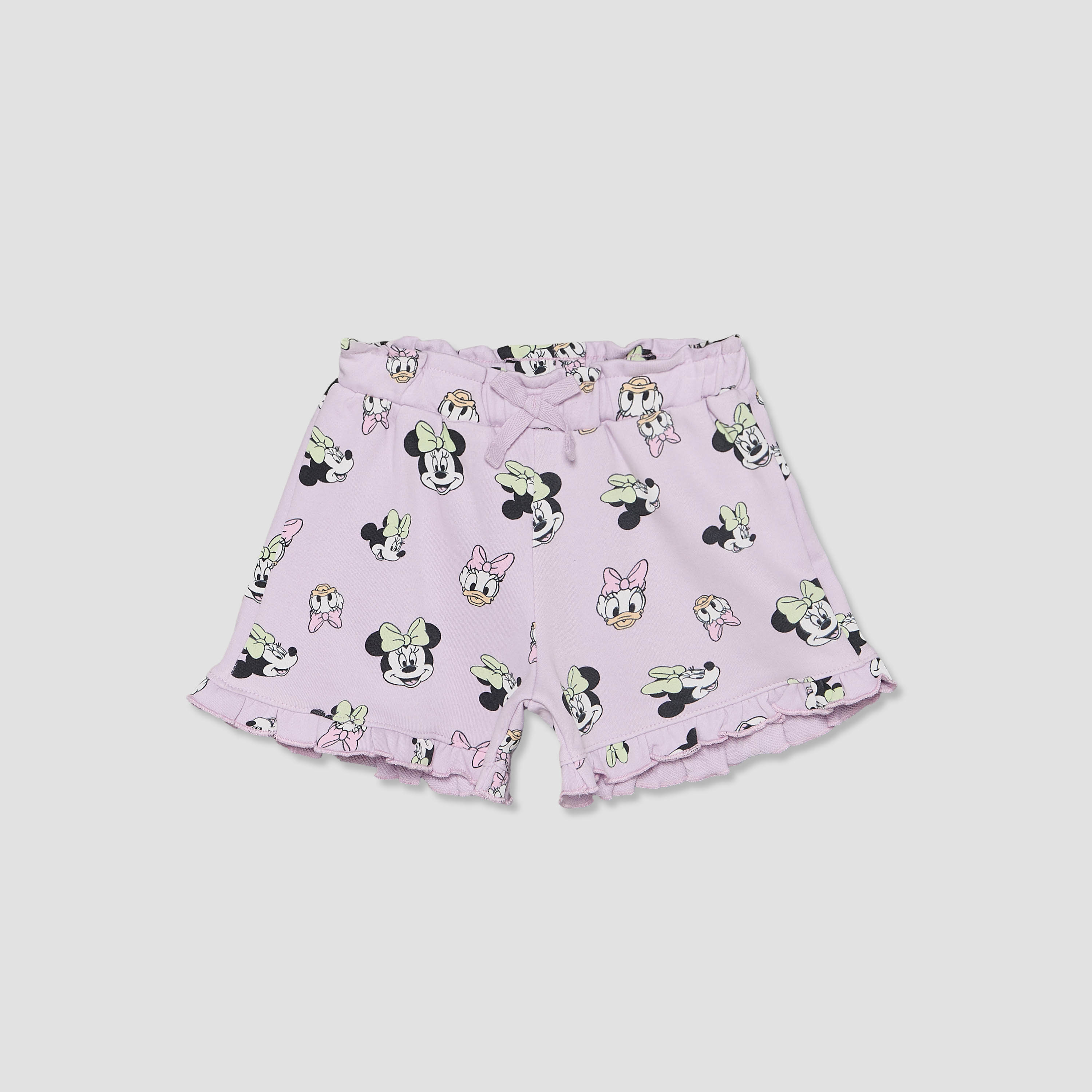 Pack of 2 Disney Knee Length Elastic Waist Shorts with Minnie Mouse and Daisy Duck Print-baby-girls-clothing-bottoms-shorts-image-3