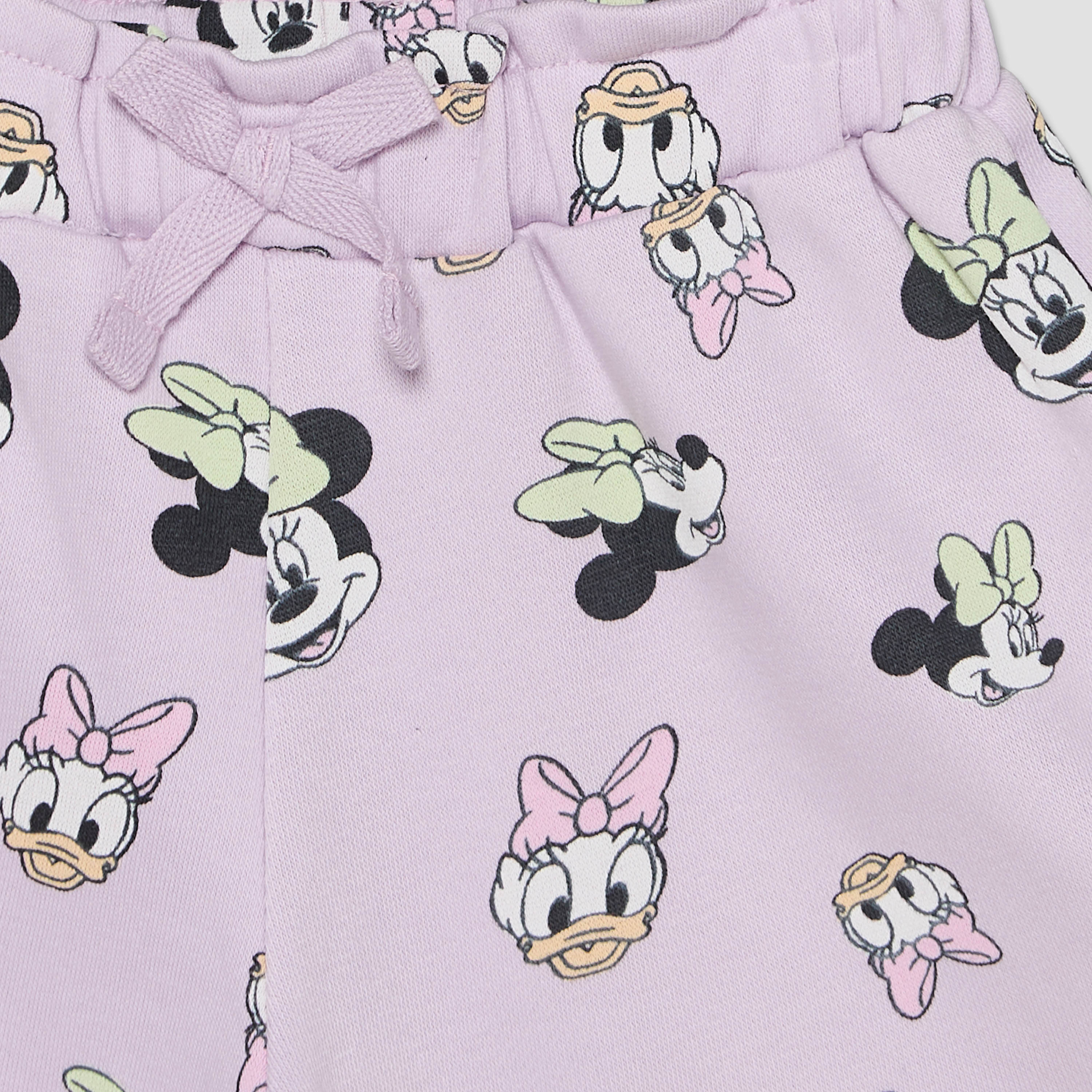 Pack of 2 Disney Knee Length Elastic Waist Shorts with Minnie Mouse and Daisy Duck Print-baby-girls-clothing-bottoms-shorts-image-6
