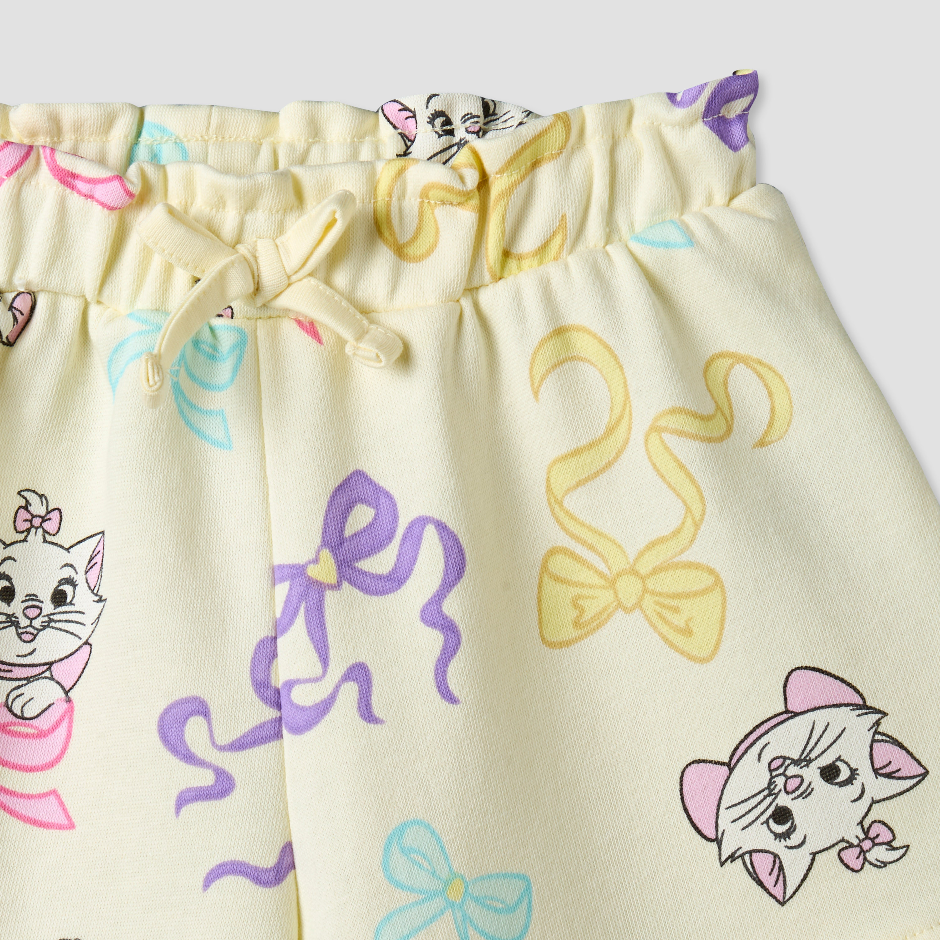 Pack of 2 Disney Elasticated Waist Shorts with Marie Print-baby-girls-clothing-bottoms-shorts-image-6